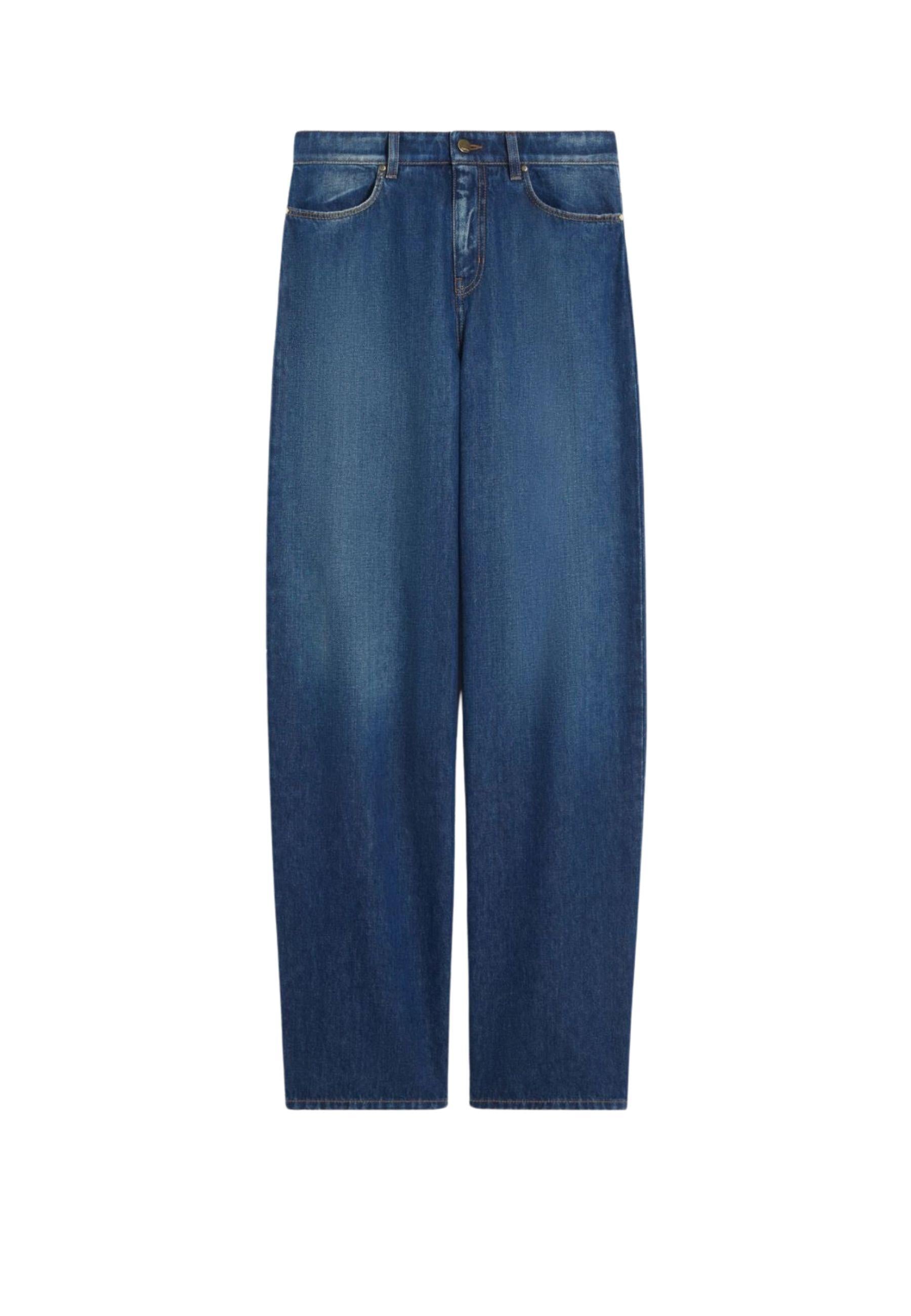 Max Mara - Jeans baggy in denim blu