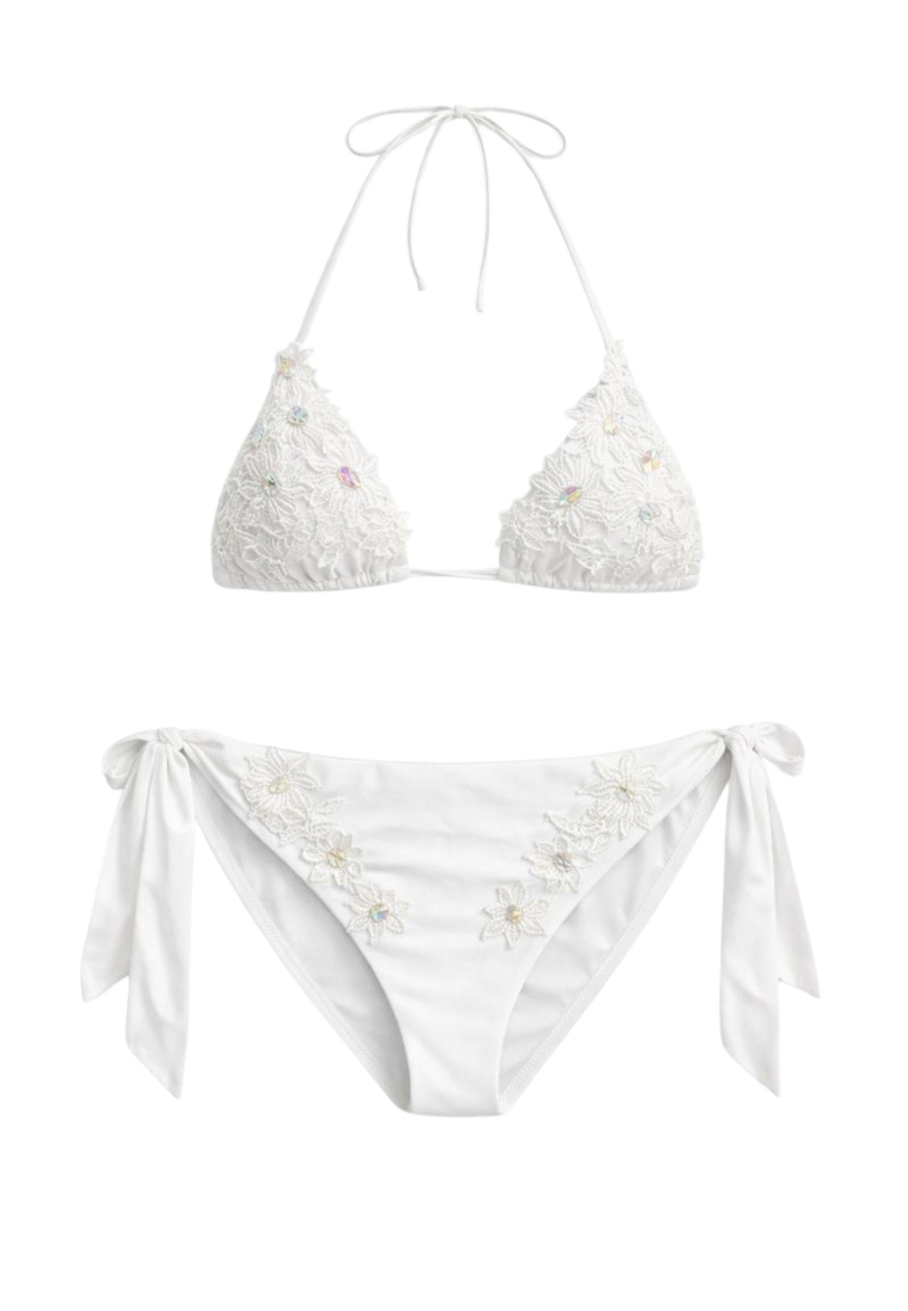 Bikini donna Ilaria Vitagliano in pizzo ricamato