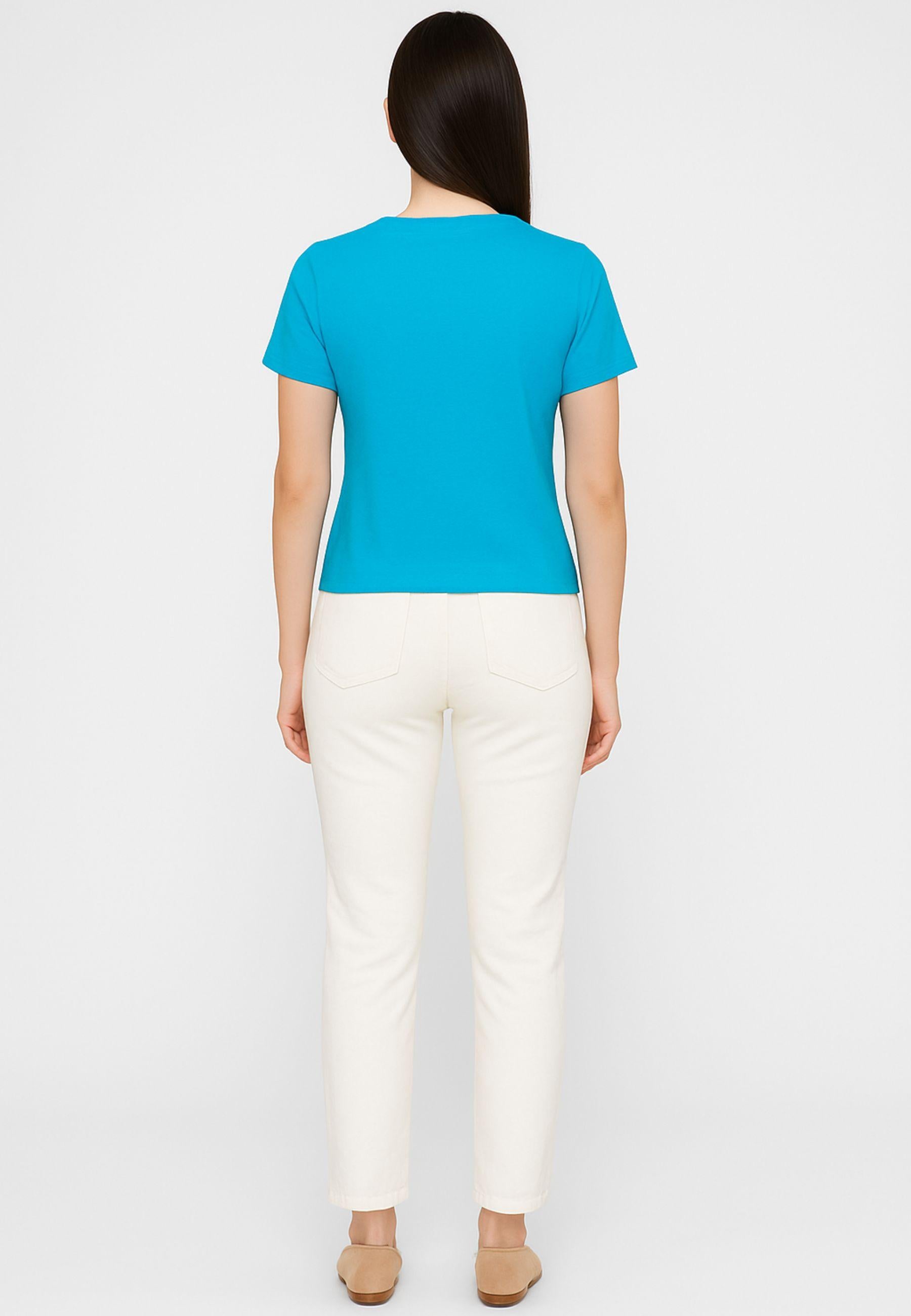 T-shirt con ricamo a mano