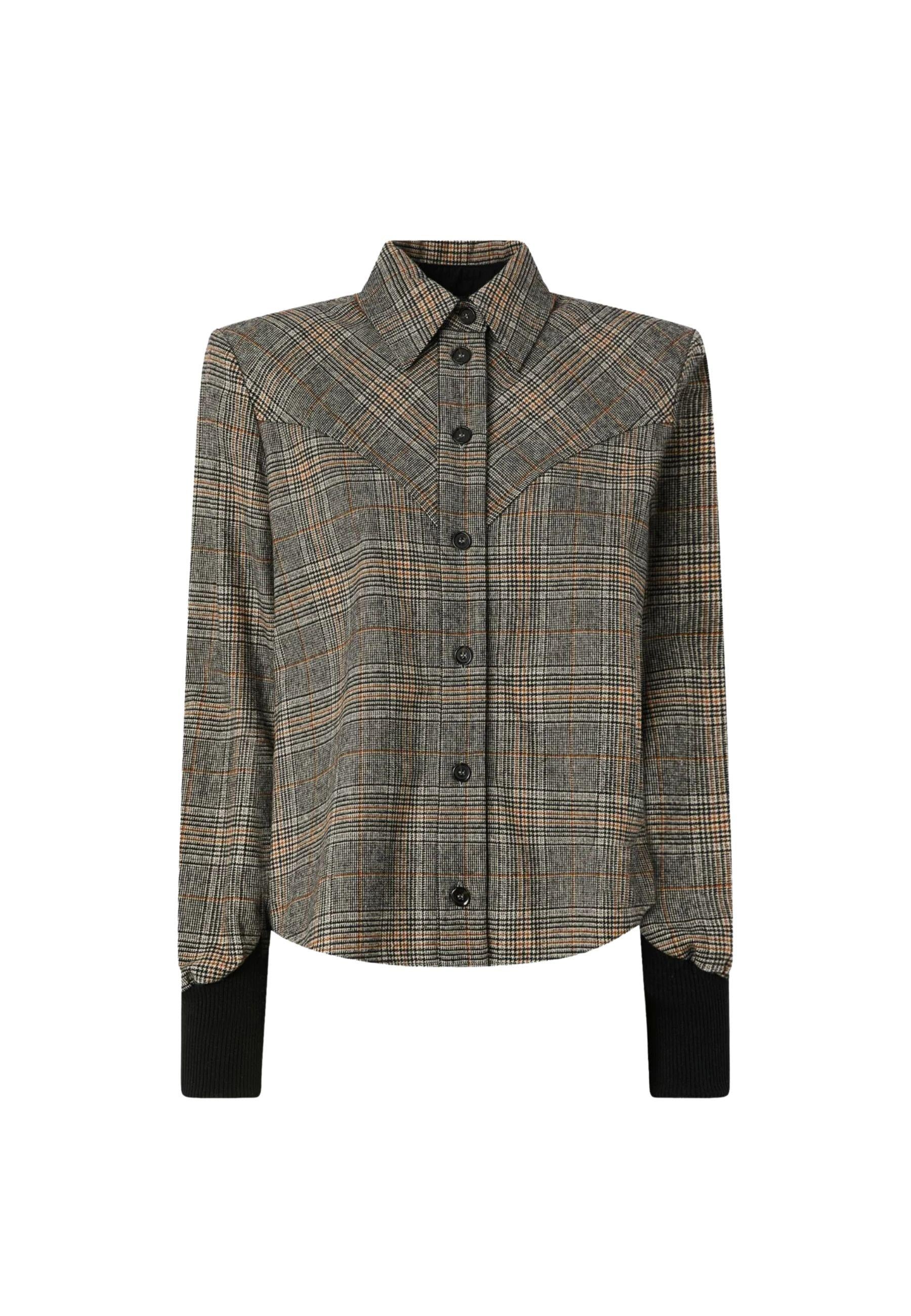 Camicia Pinko a quadri in misto lana
