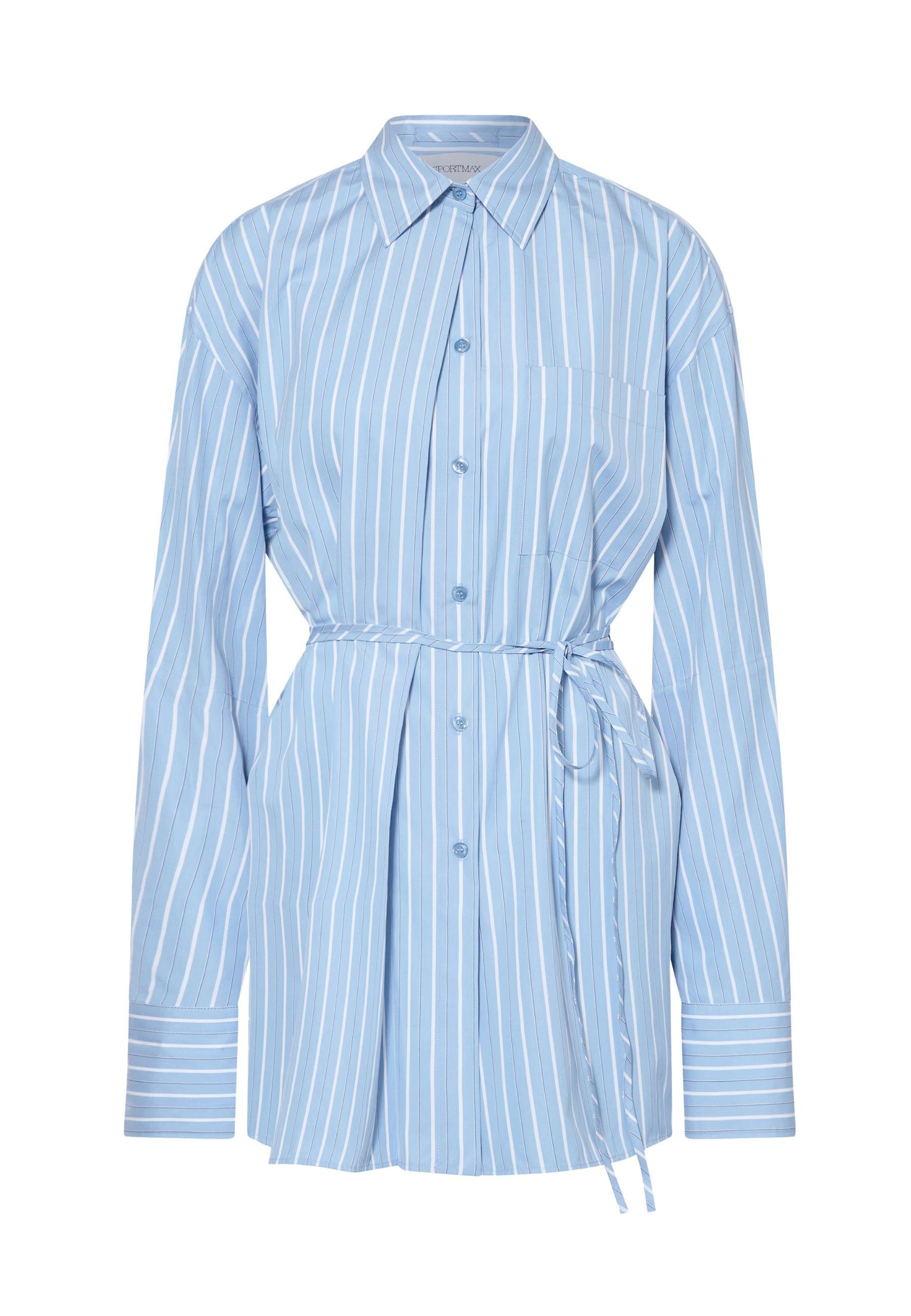 Camicia over a righe con cintura