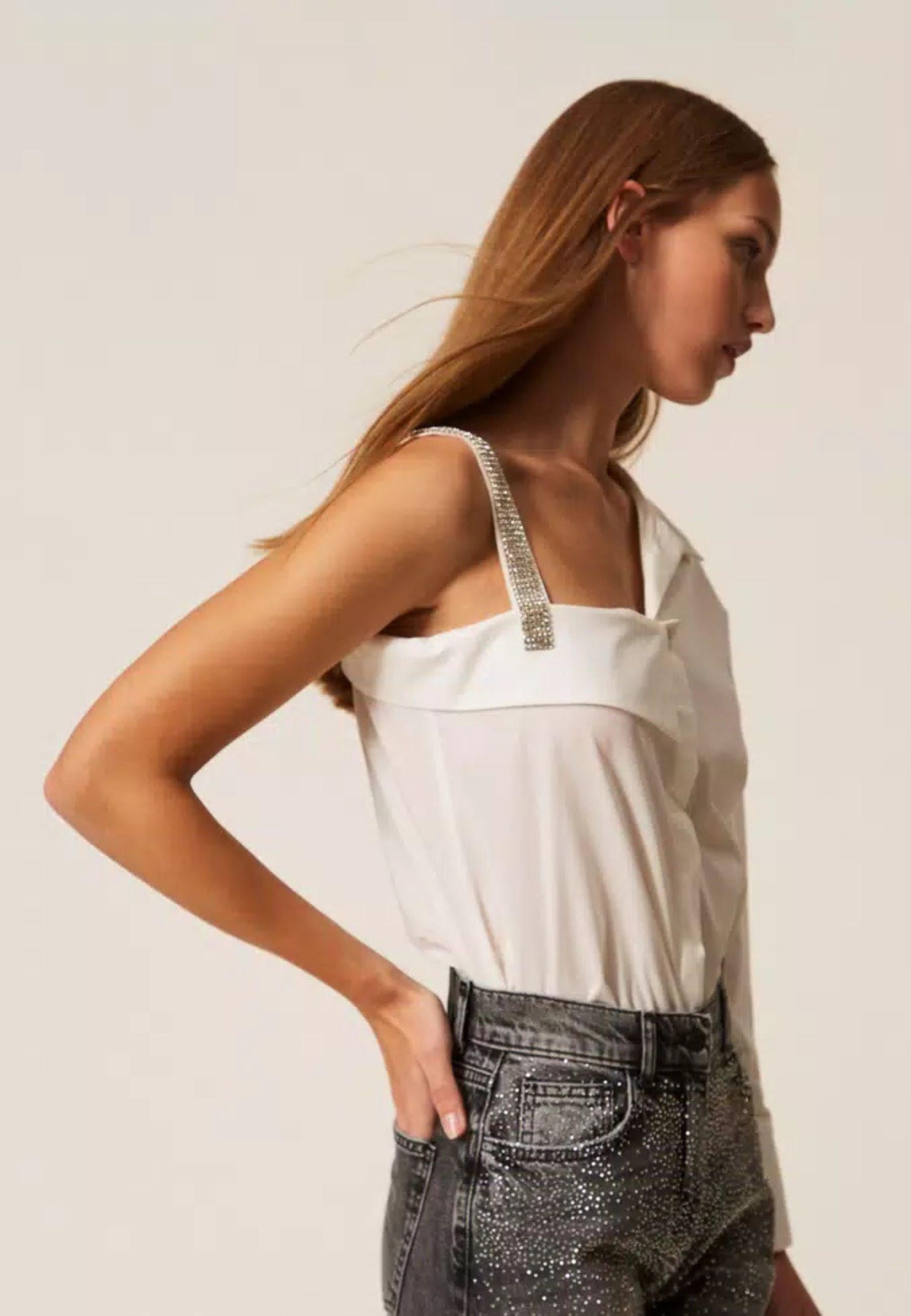 Camicia monospalla in popeline - Actitude