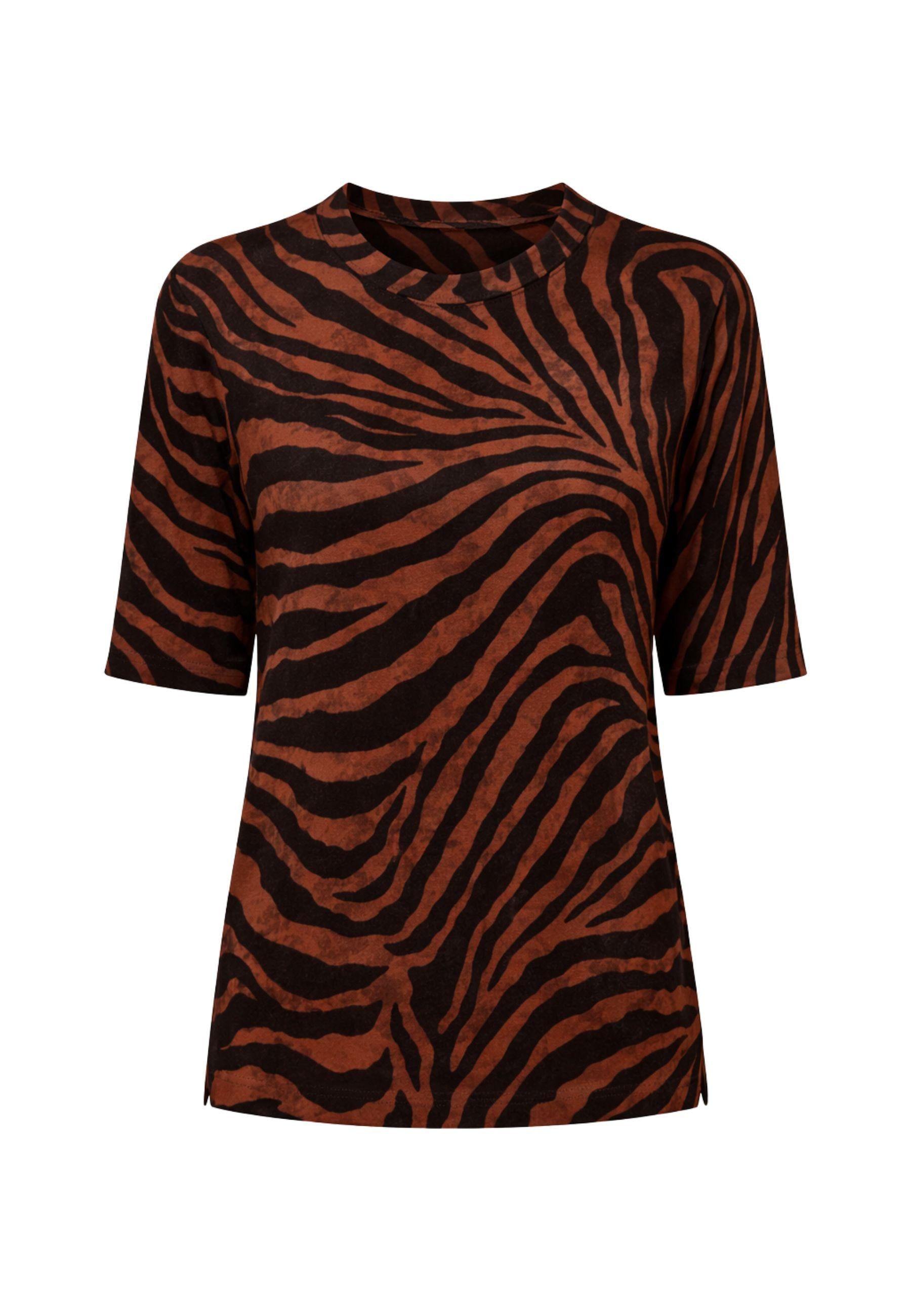 Max Mara Studio - Maglia girocollo in misto cotone con stampa all over