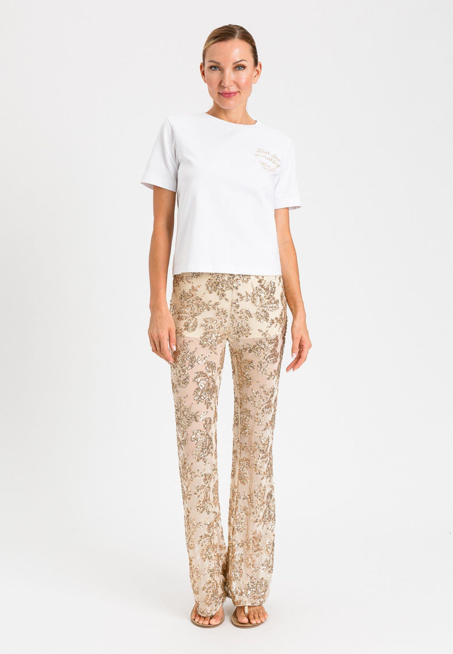 Twinset Actitude T-shirt con Stampa Lettering - Bianco