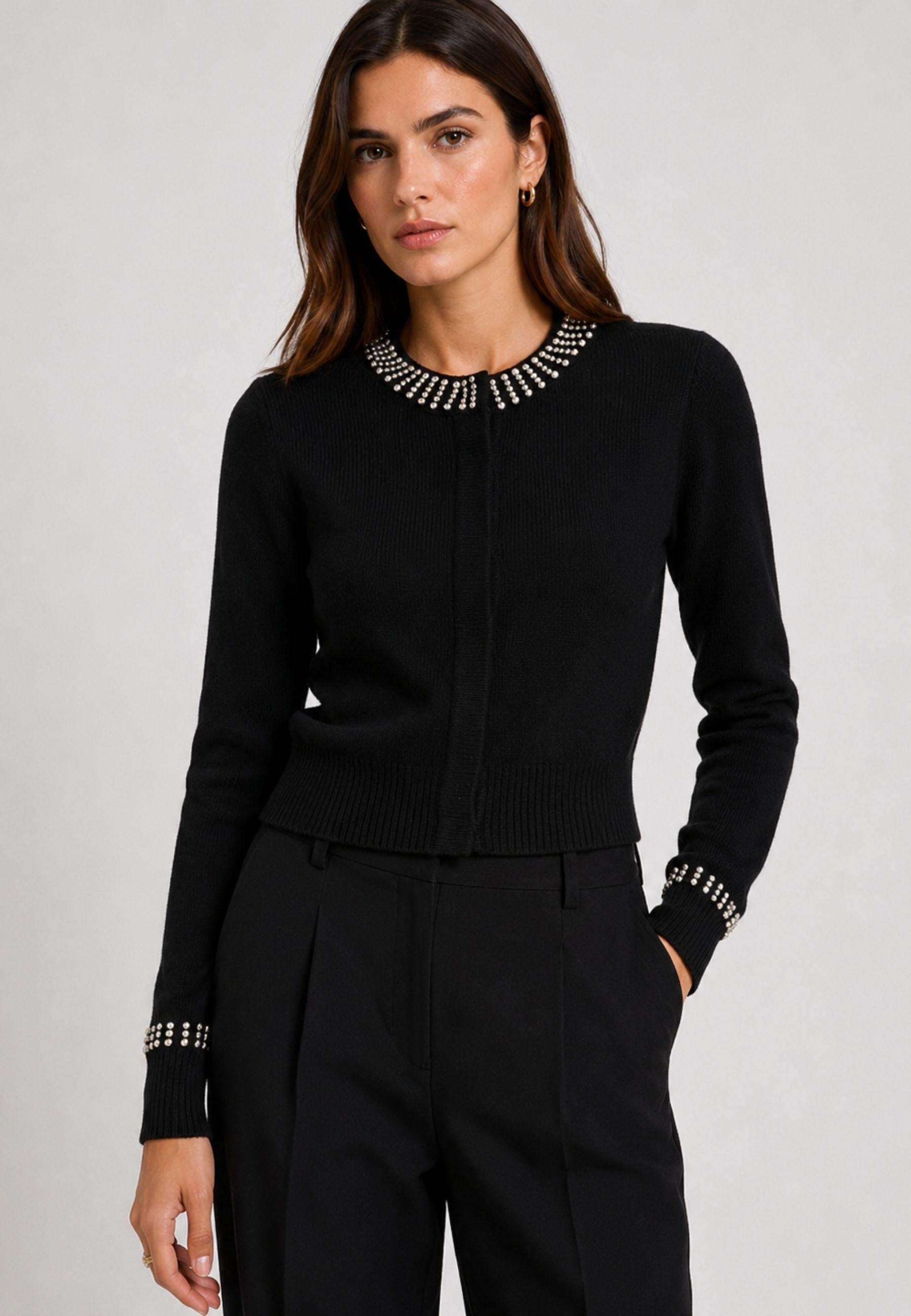 Cardigan Pinko con Collo Gioiello