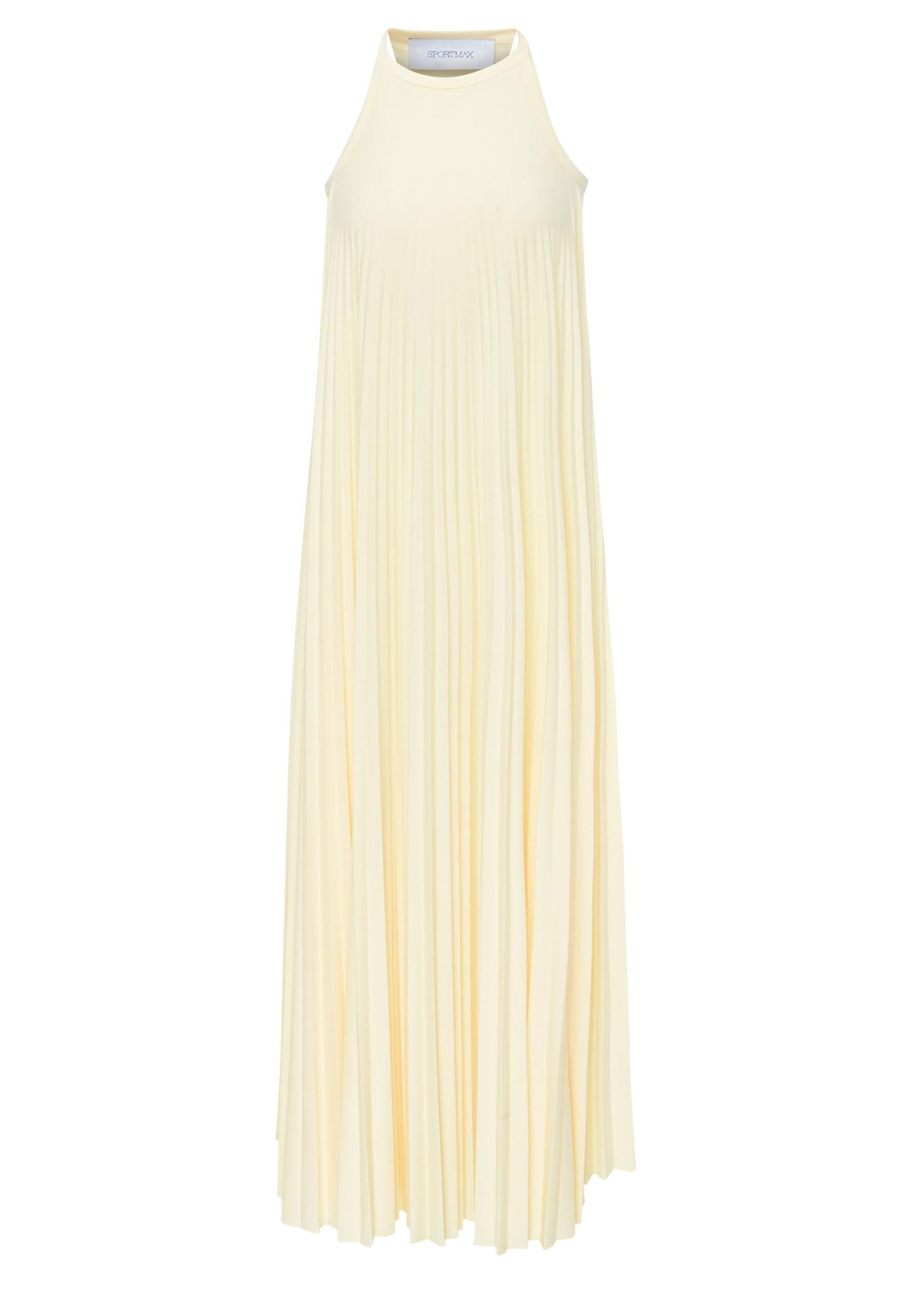 Sportmax - Abito lungo Verdier in jersey plissé