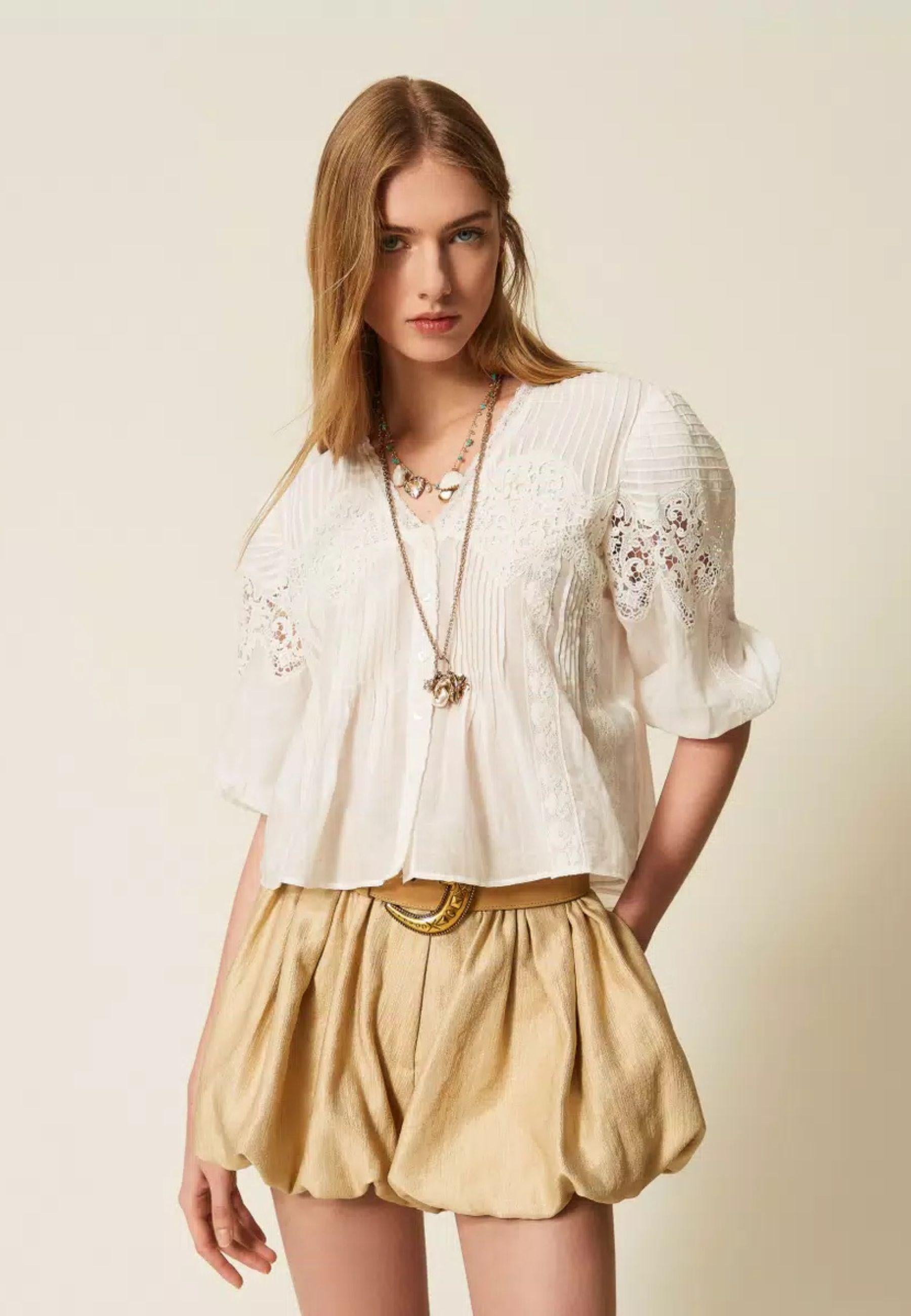 Camicia in mussola di misto seta