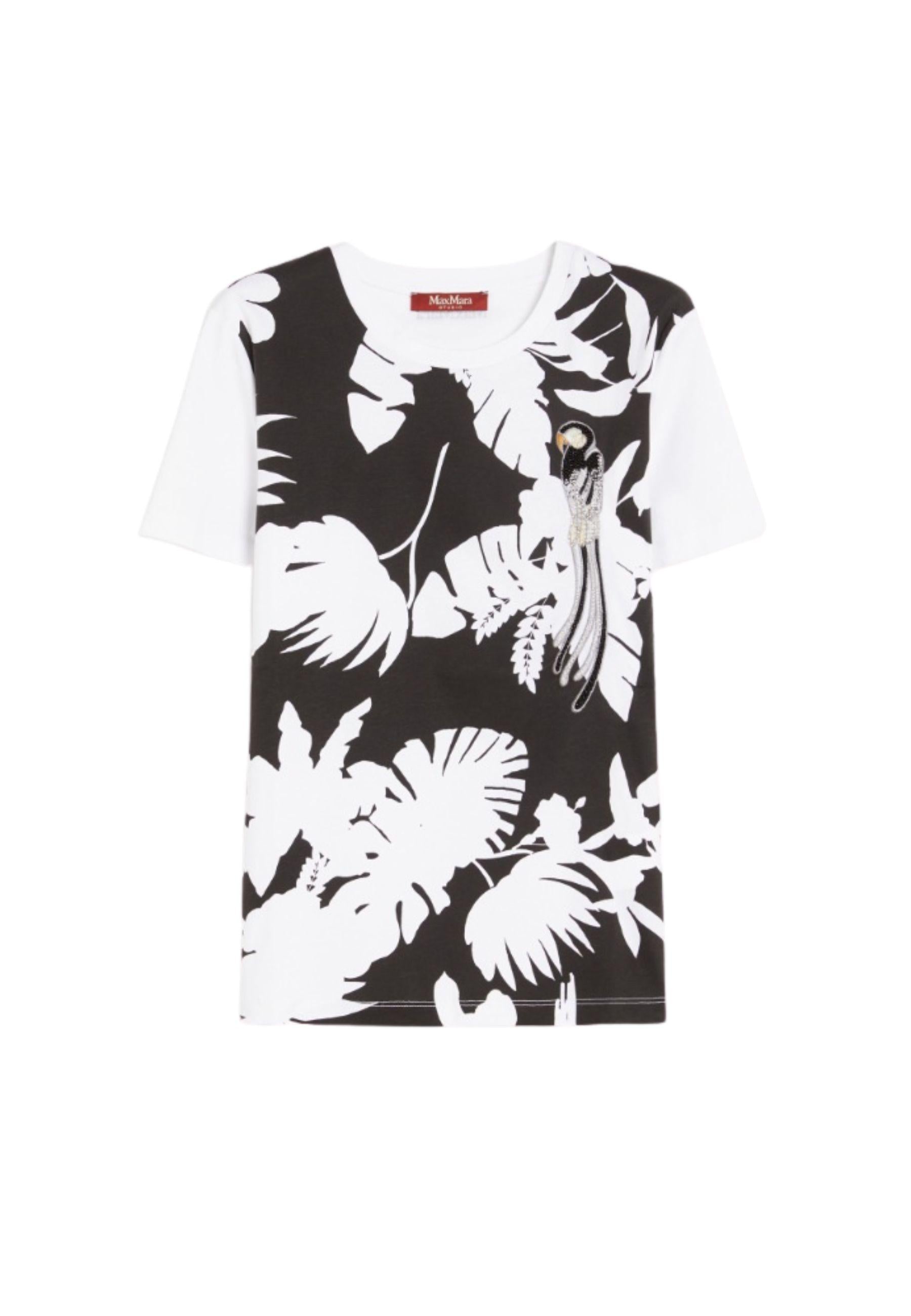 T-shirt in jersey con stampa