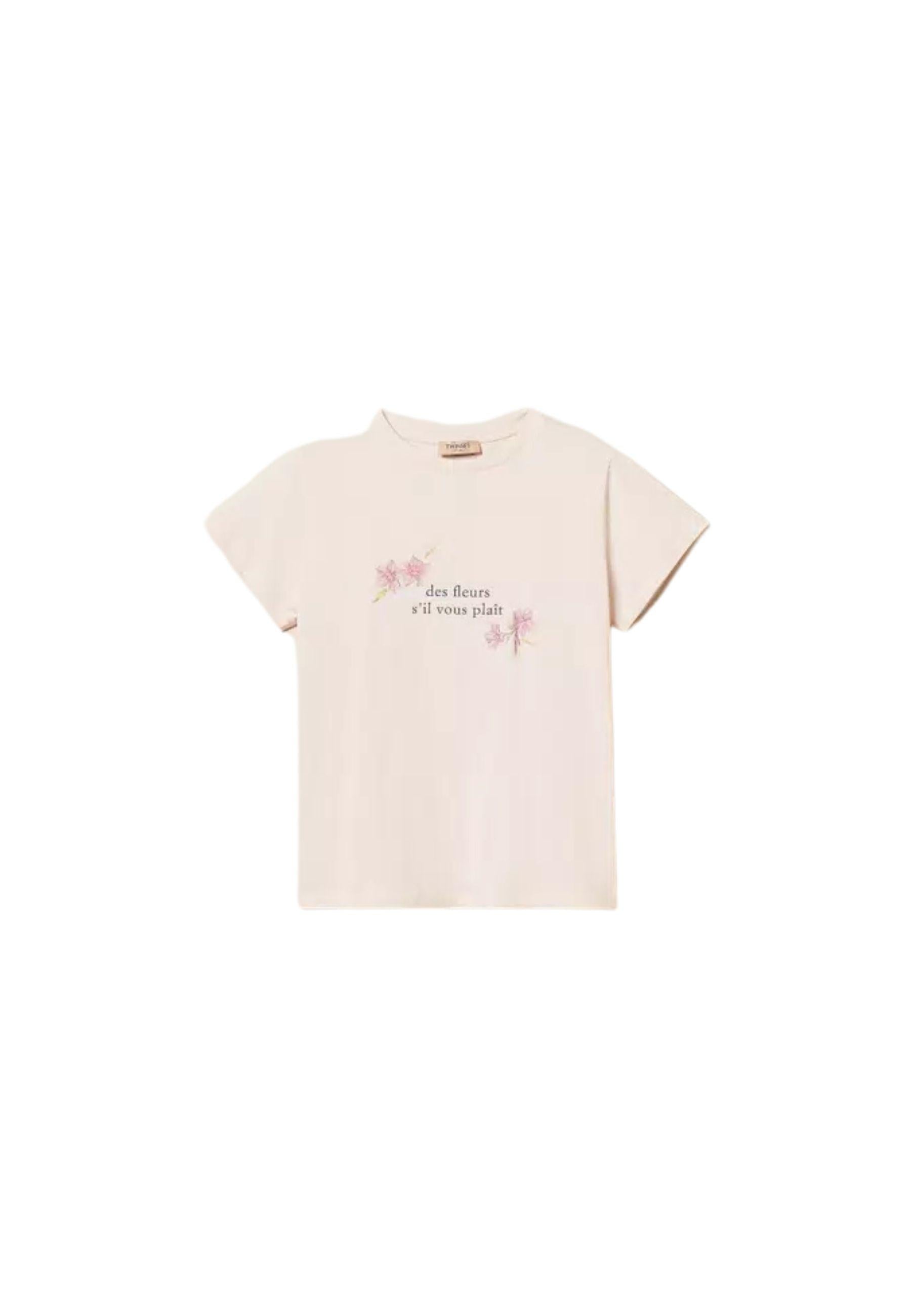 T-shirt regular con stampa Twinset