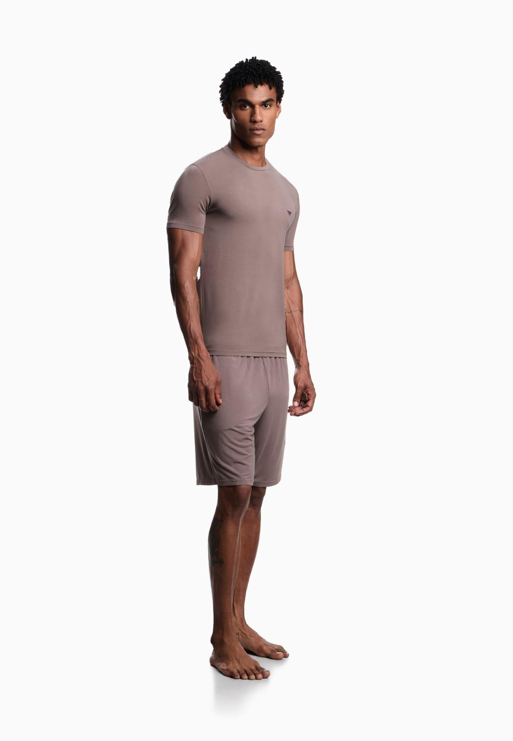 EMPORIO ARMANI - Pigiama con Bermuda in Soft Modal