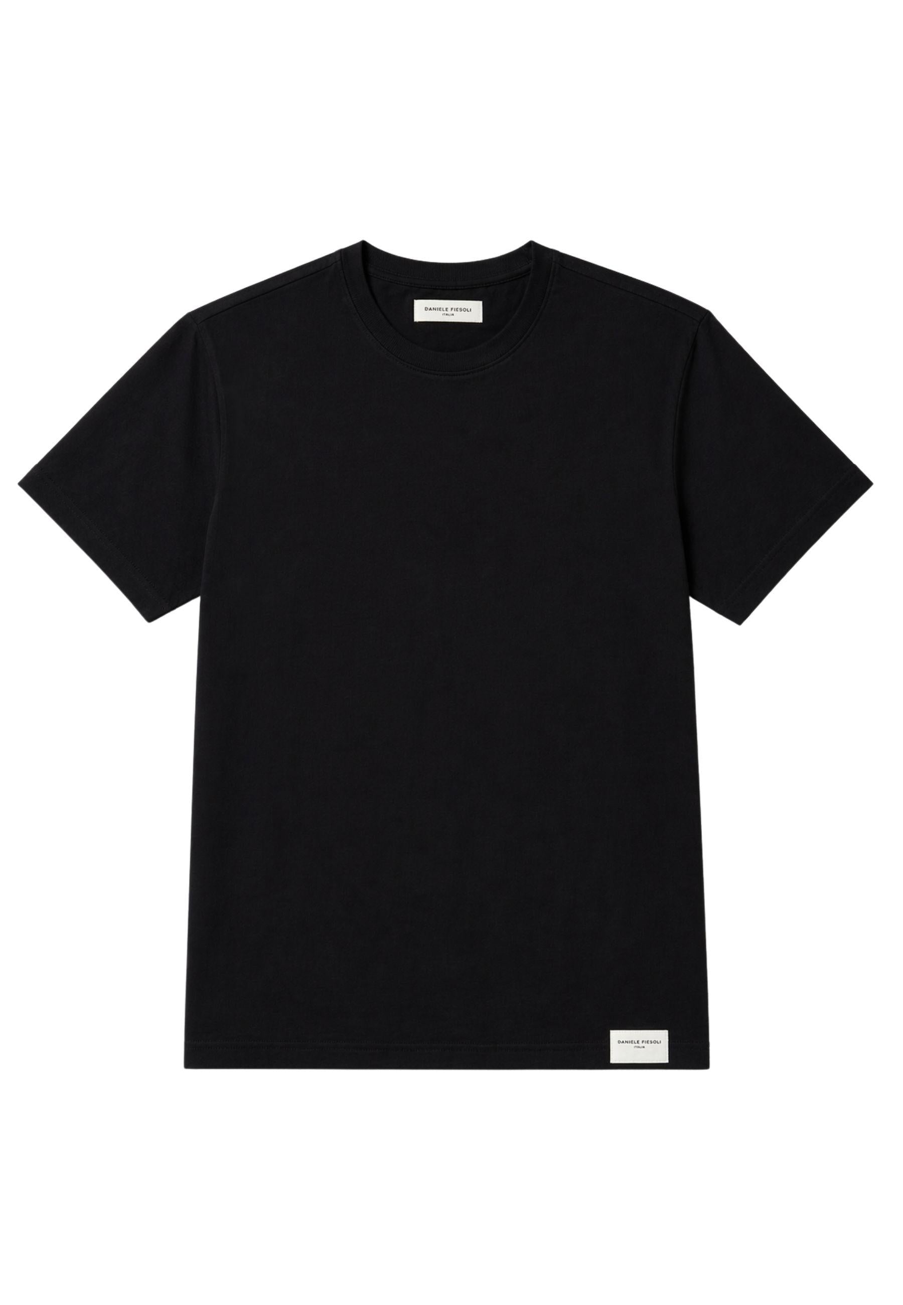 T-shirt paricollo Daniele Fiesoli - Nero