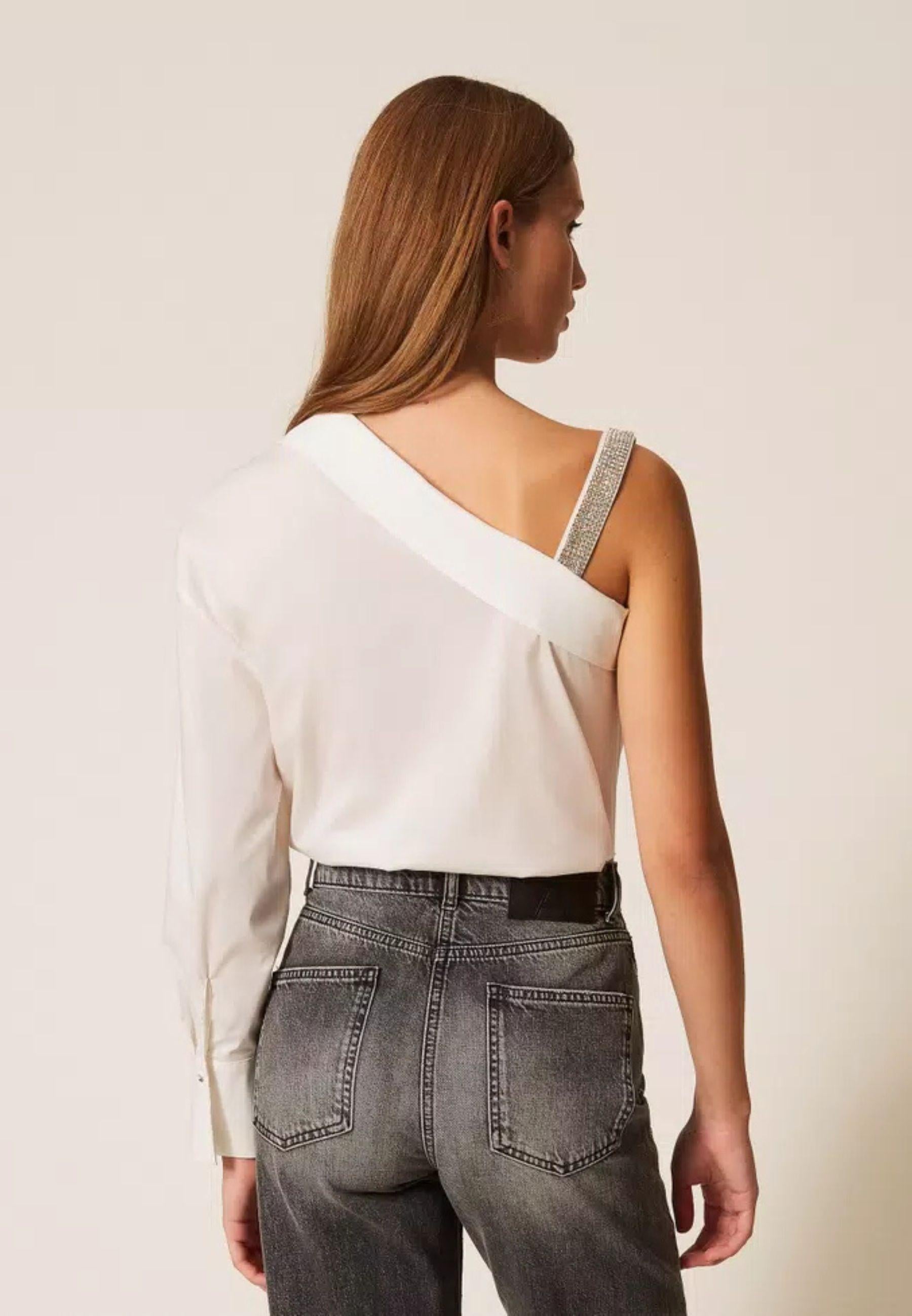 Camicia monospalla in popeline - Actitude