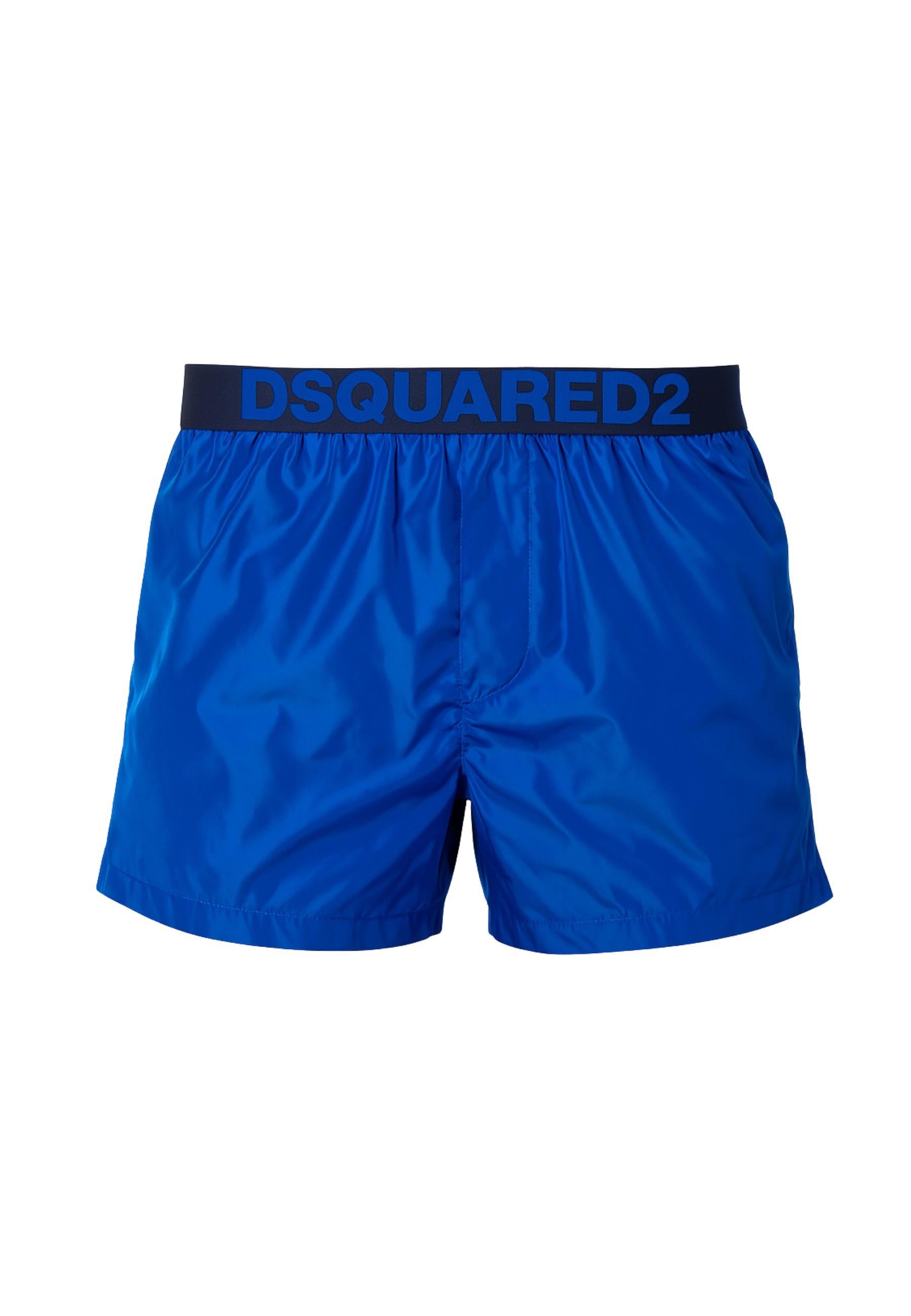 Costume da bagno uomo DSQUARED2 - Blu Royal con logo elastico<BR/>