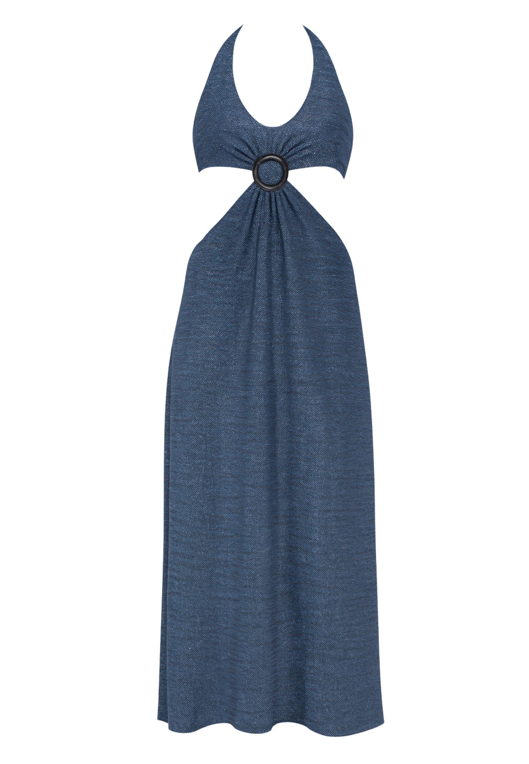 Abito lungo Côtazur in maglia lurex effetto lamé, elegante e sensuale nella sua semplicità