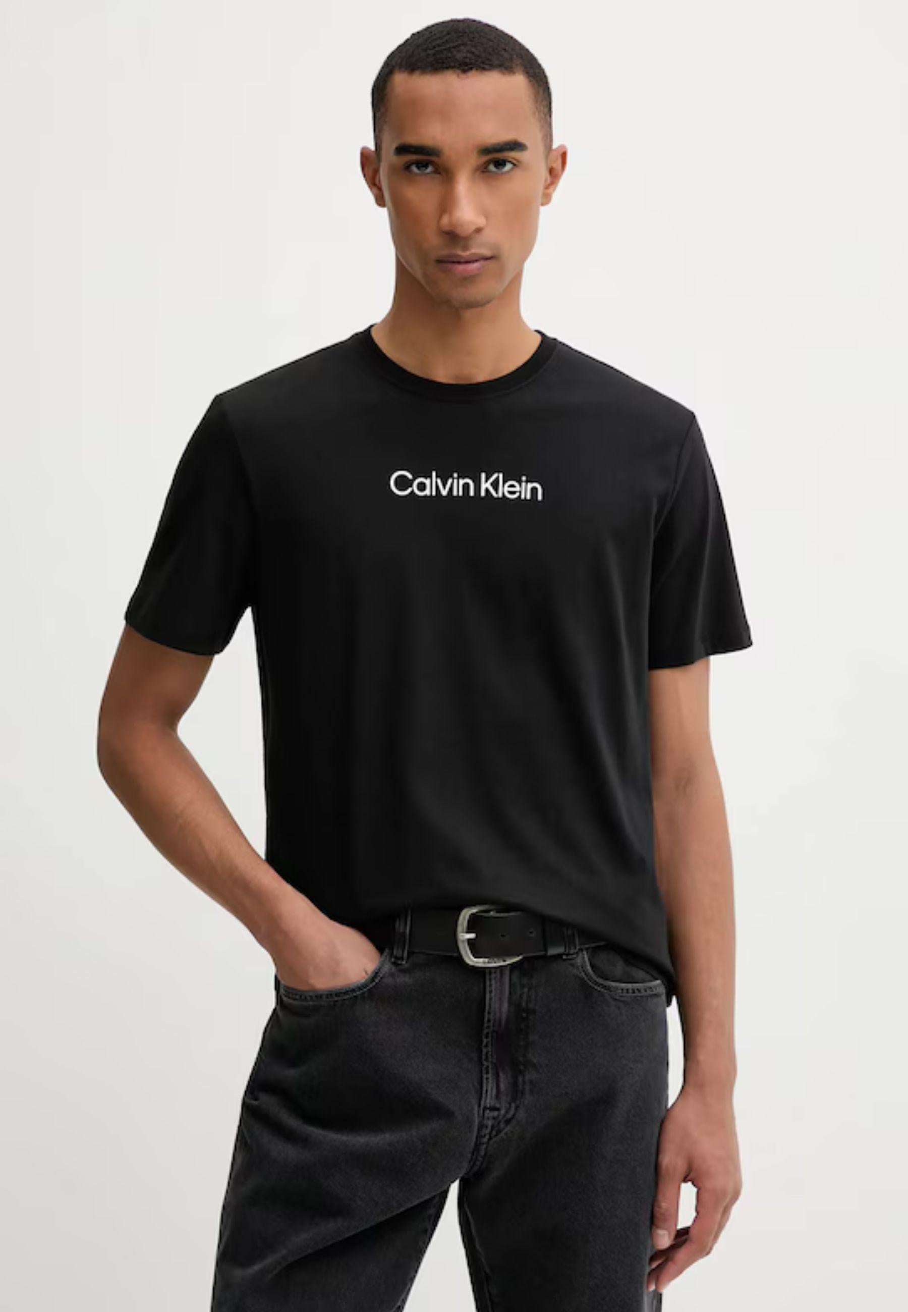 Calvin Klein - T-shirt logo in jersey di cotone
