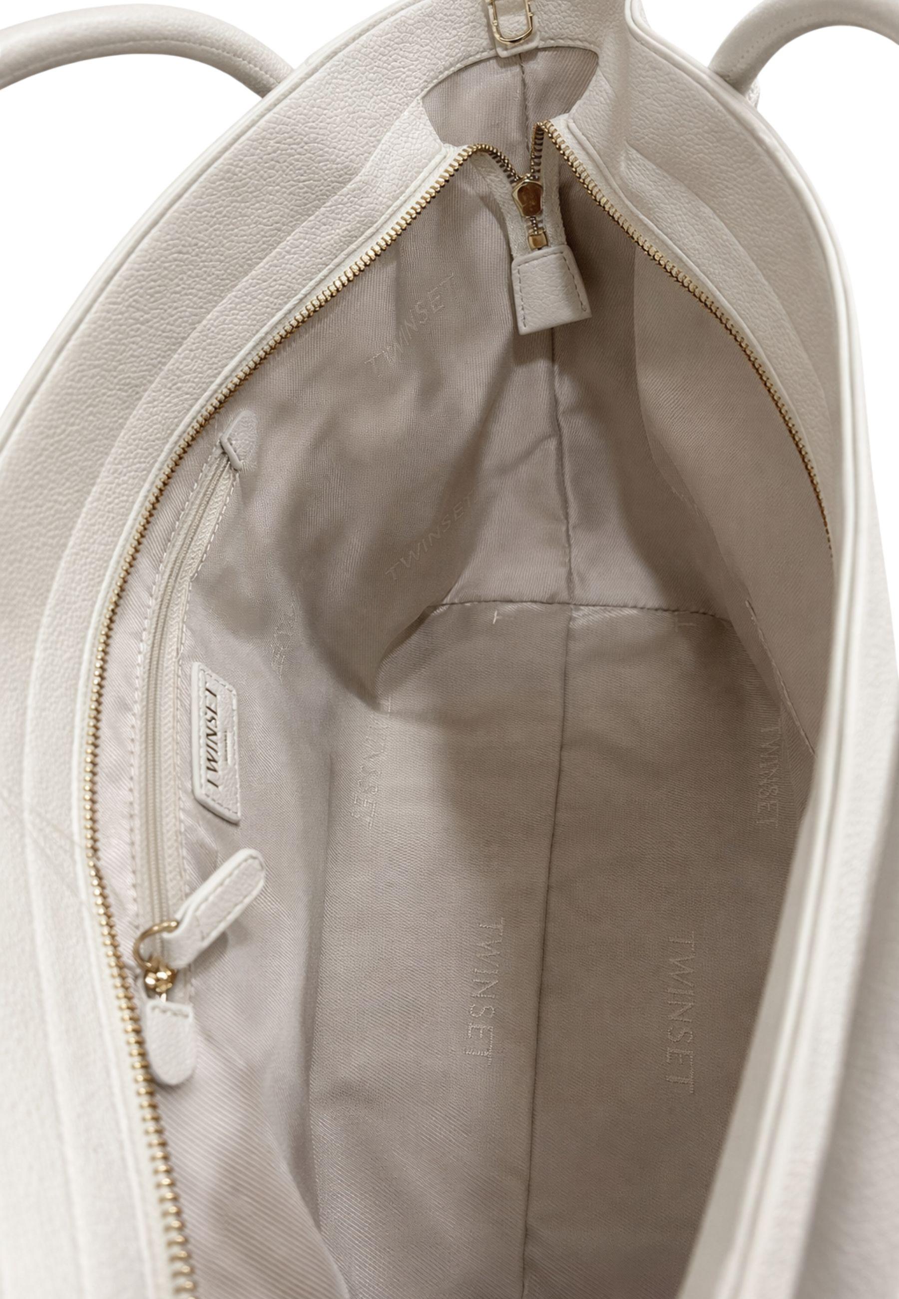 Borsa Tote Grande in Eco-pelle con Logo
