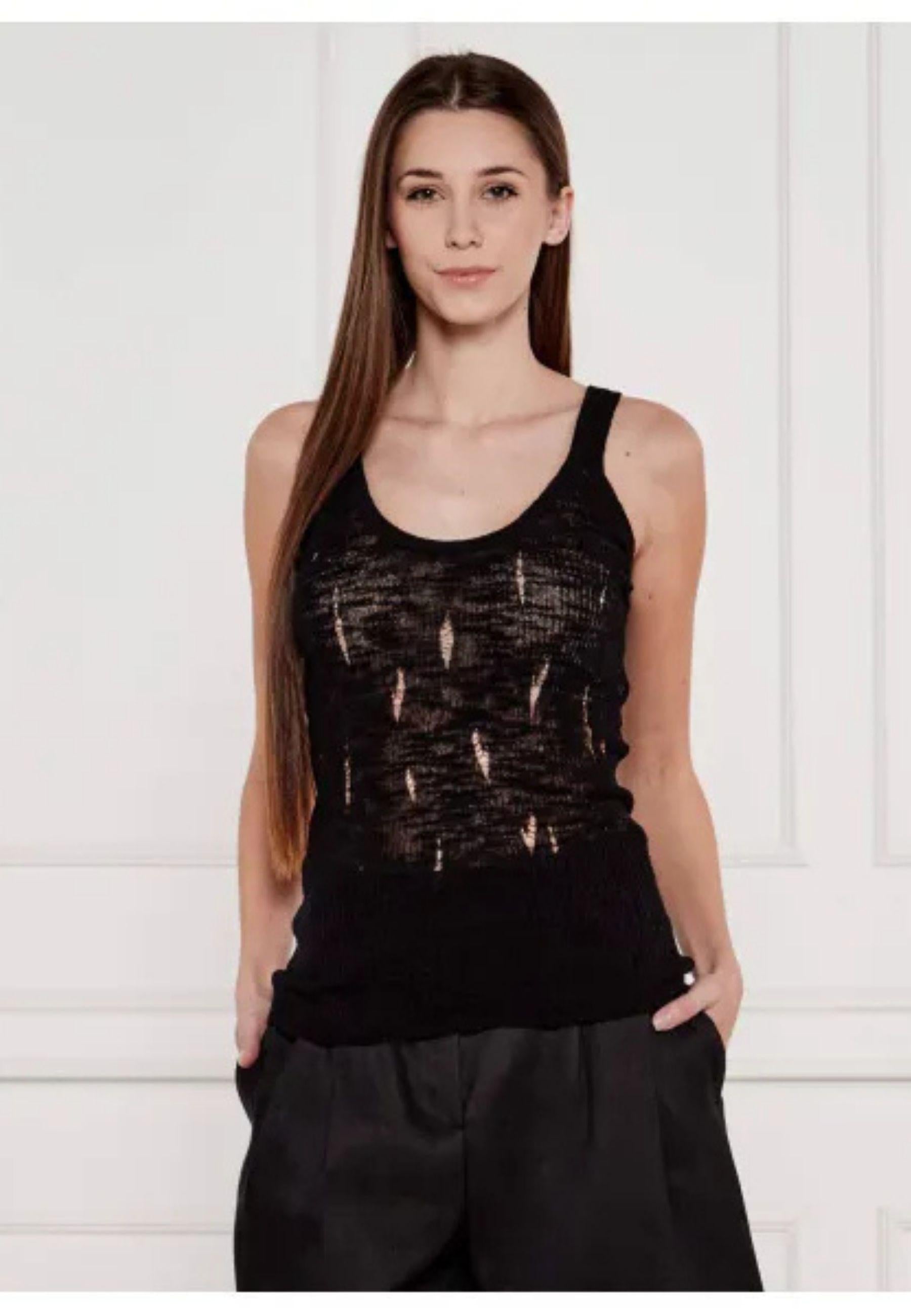 Top Sergio in maglia con rotture - Slim Fit