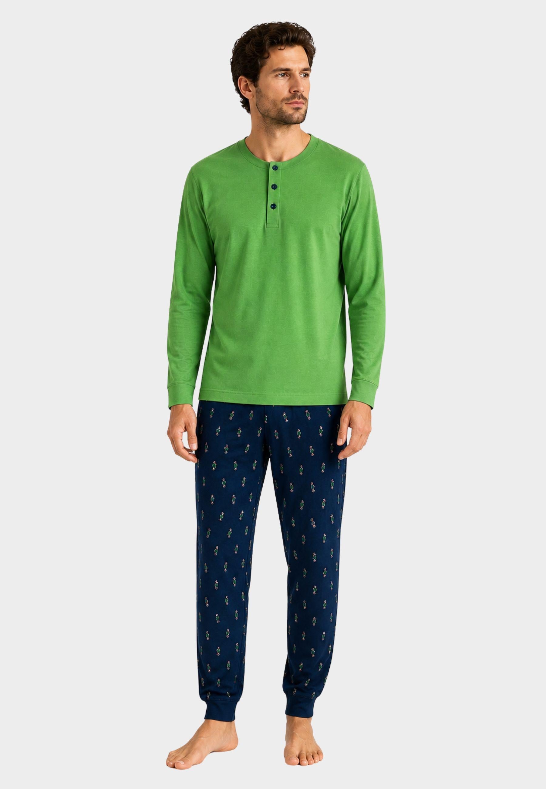 Pigiama Uomo Julipet in Cotone con Pantalone Fantasia