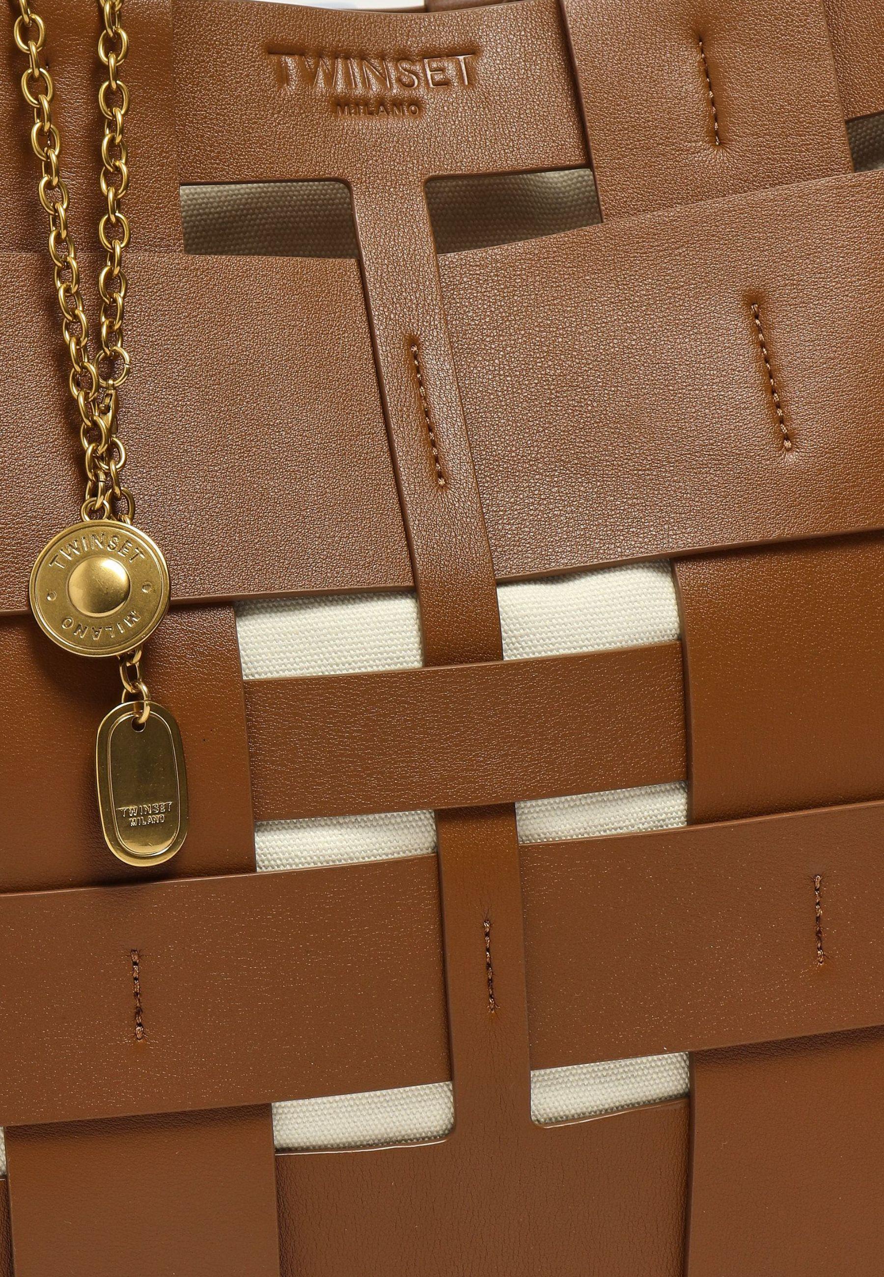 Borsa Tote Intrecciata con Tracolla
