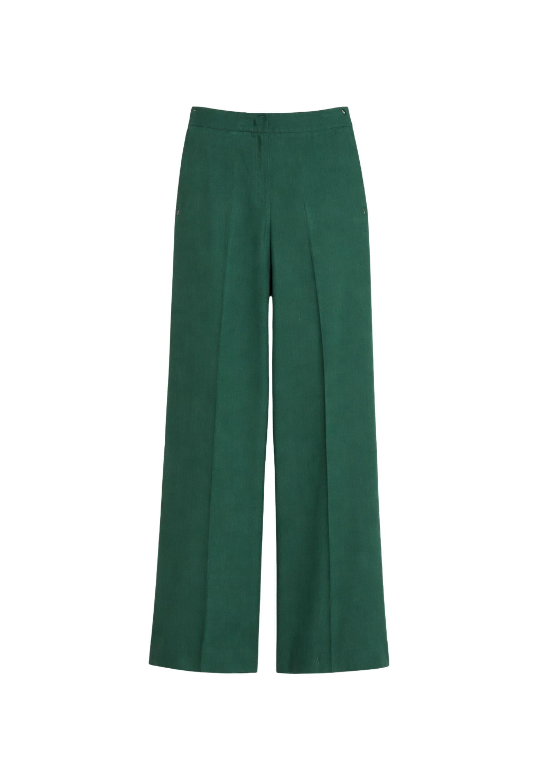 iBlues - Pantaloni wide leg in misto lino e cotone