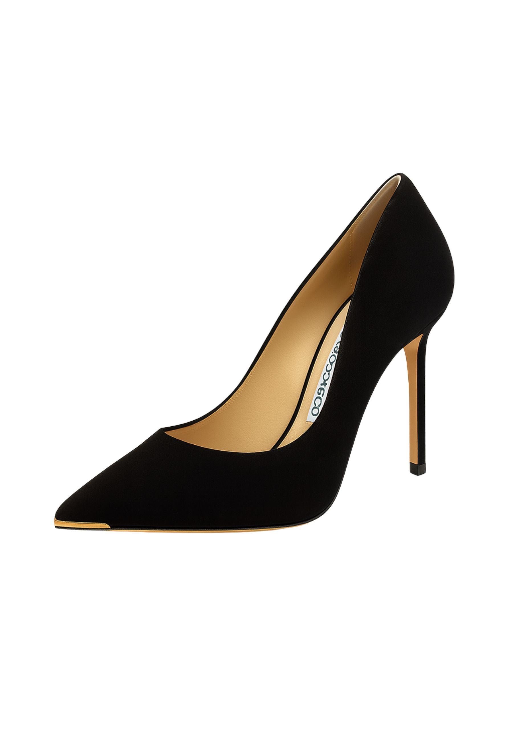 Francesco Sacco - Décolleté in Camoscio Nero con Punta Affusolata e Tacco 10 cm