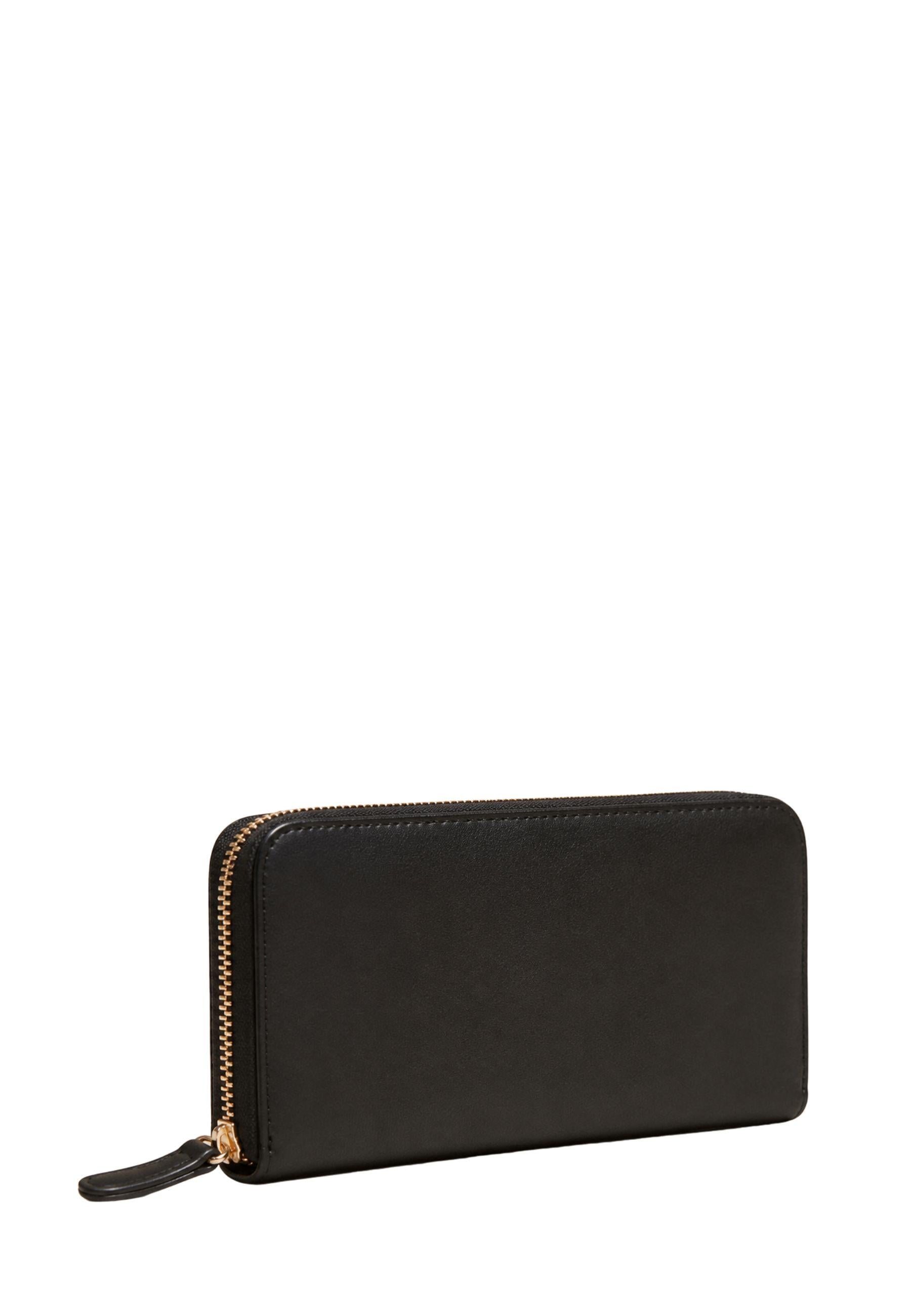 Portafoglio Zip Around con Borchie Oro