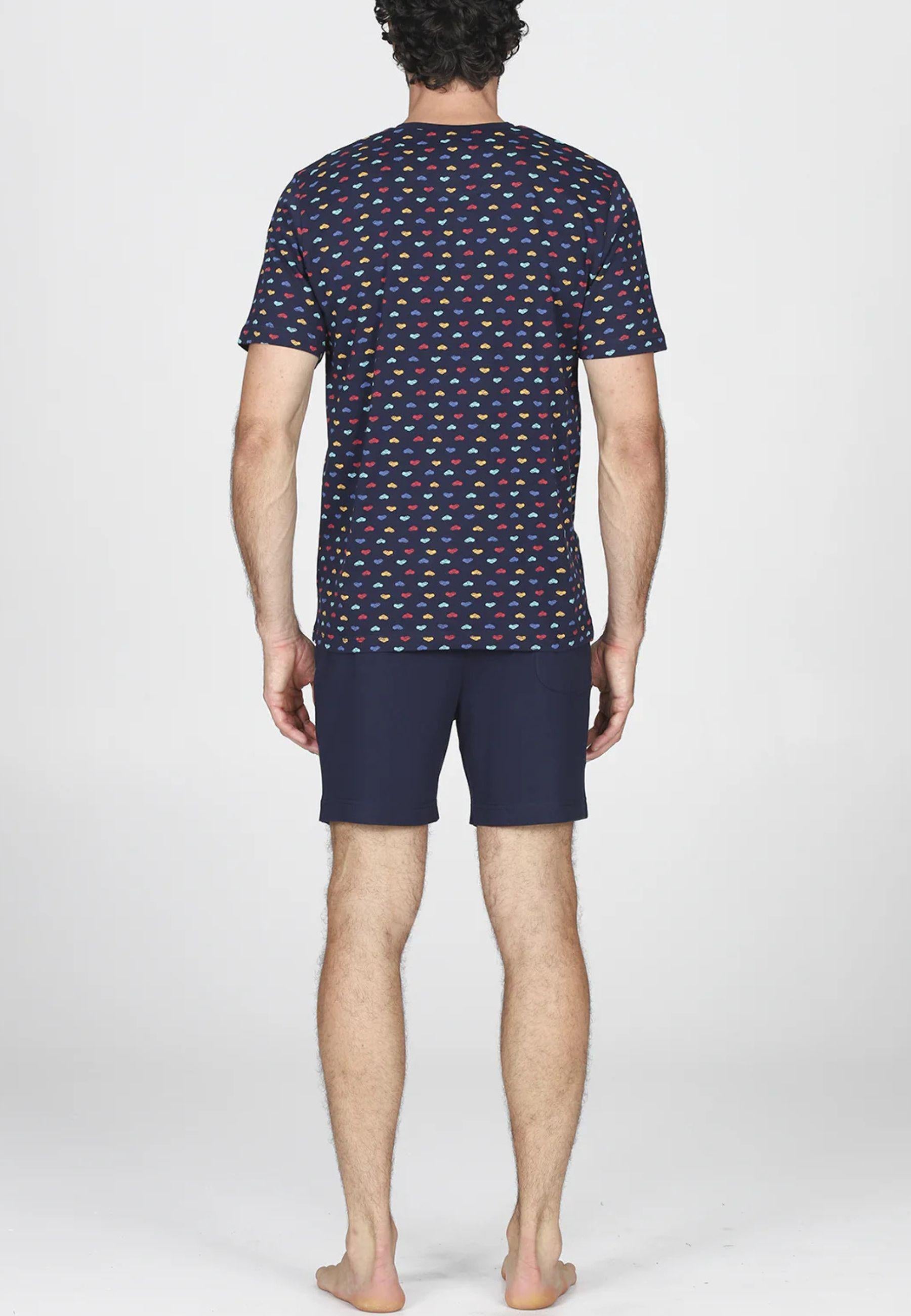 Pigiama Uomo Corto in Fresco Jersey di Cotone