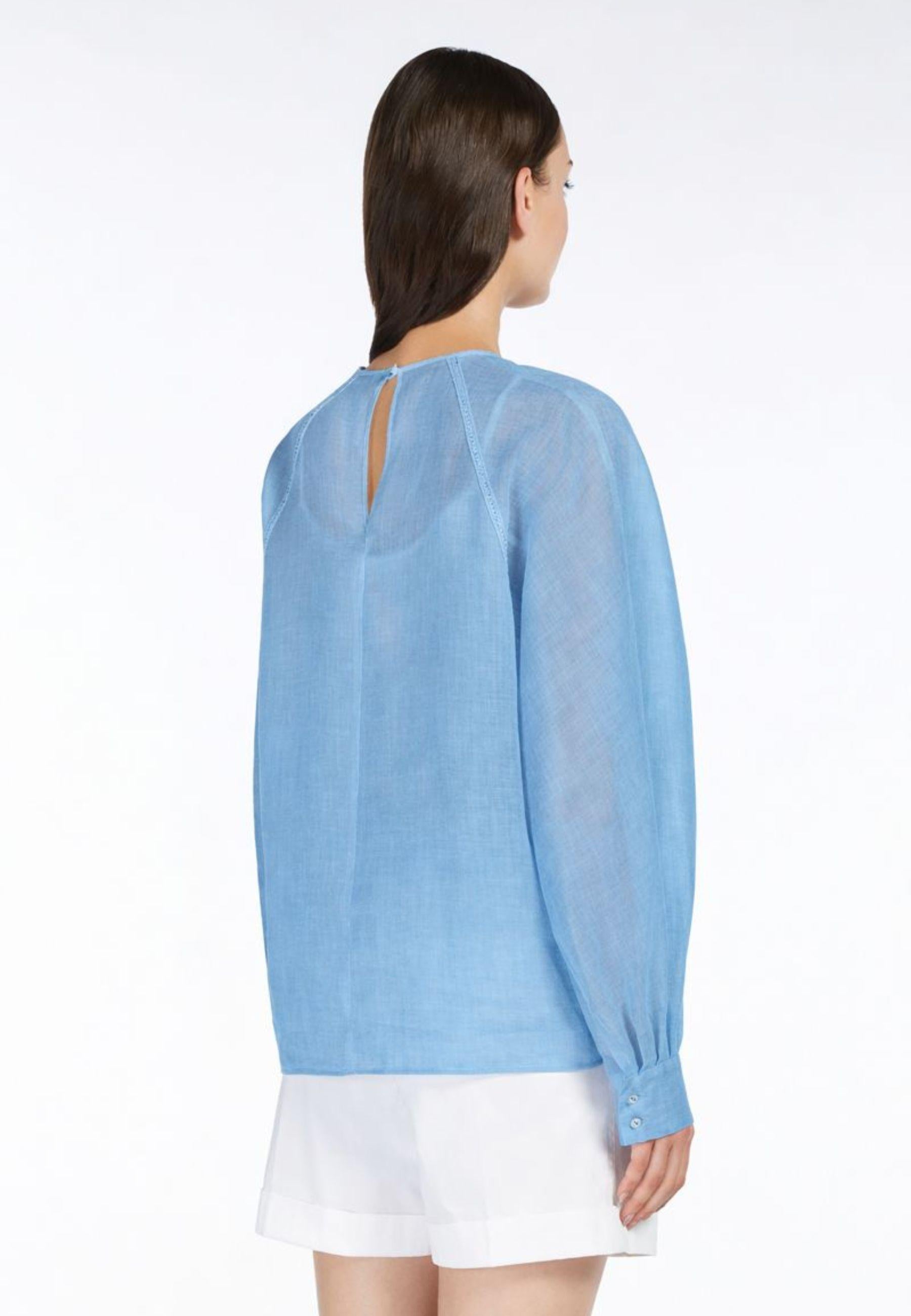 Blusa in garza ramiè