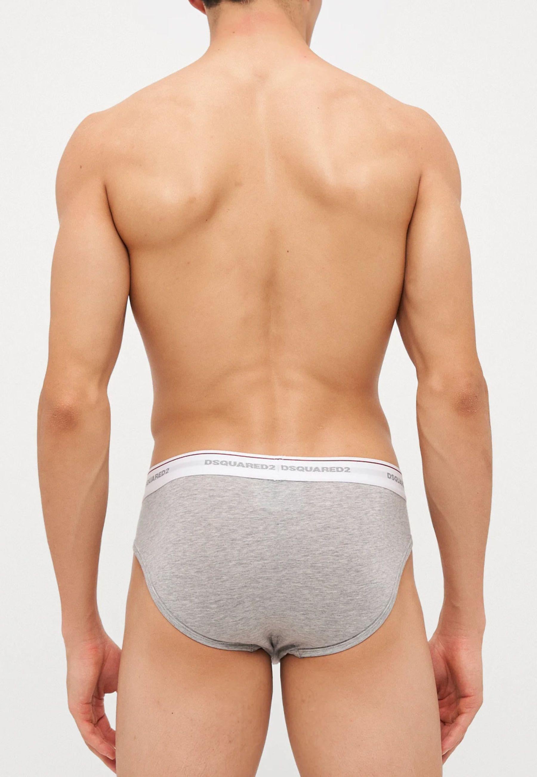 Set 3 Slip Uomo Bianco, Nero e Grigio