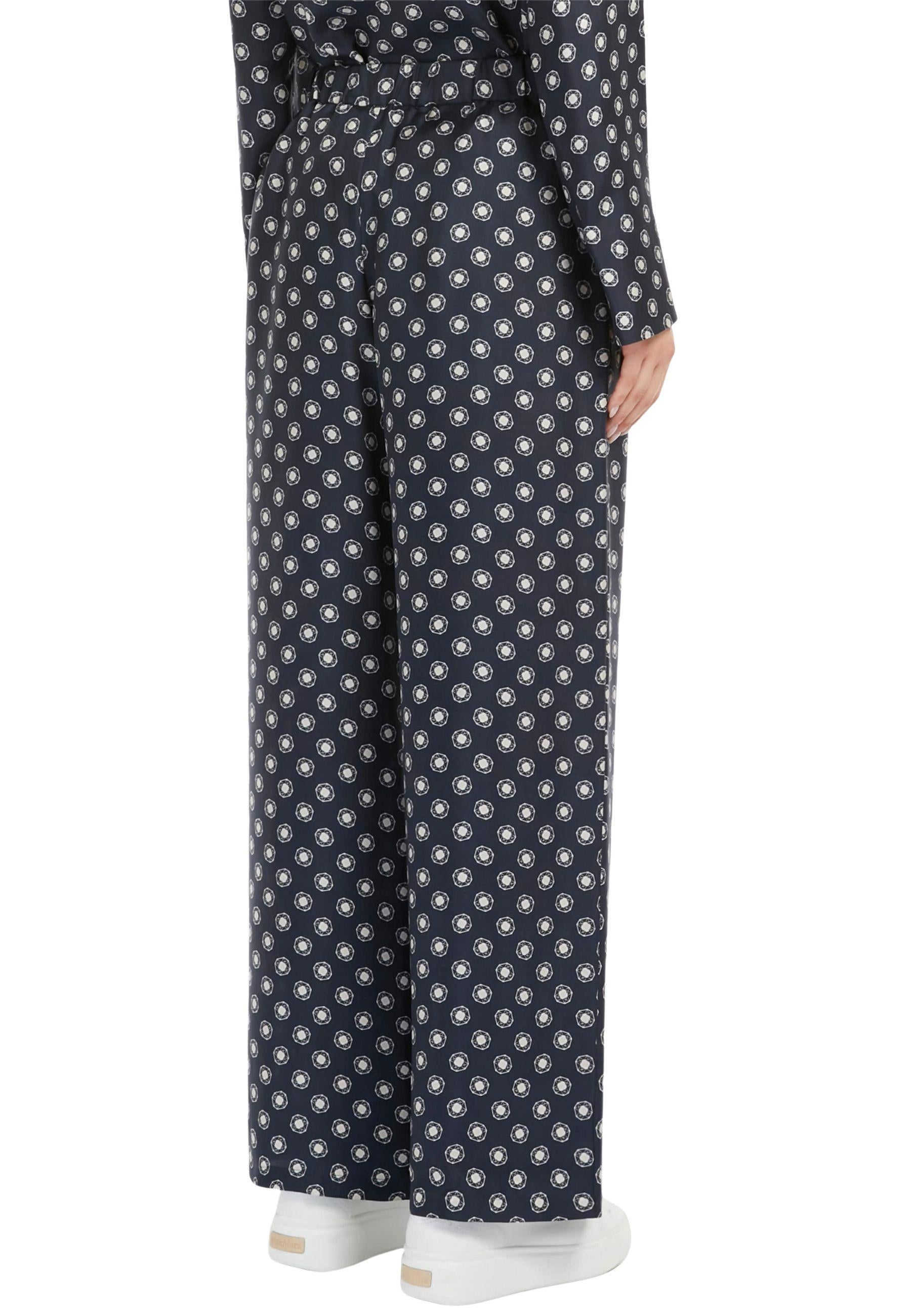 Pantaloni Max Mara Leisure "Vik" in seta stampata