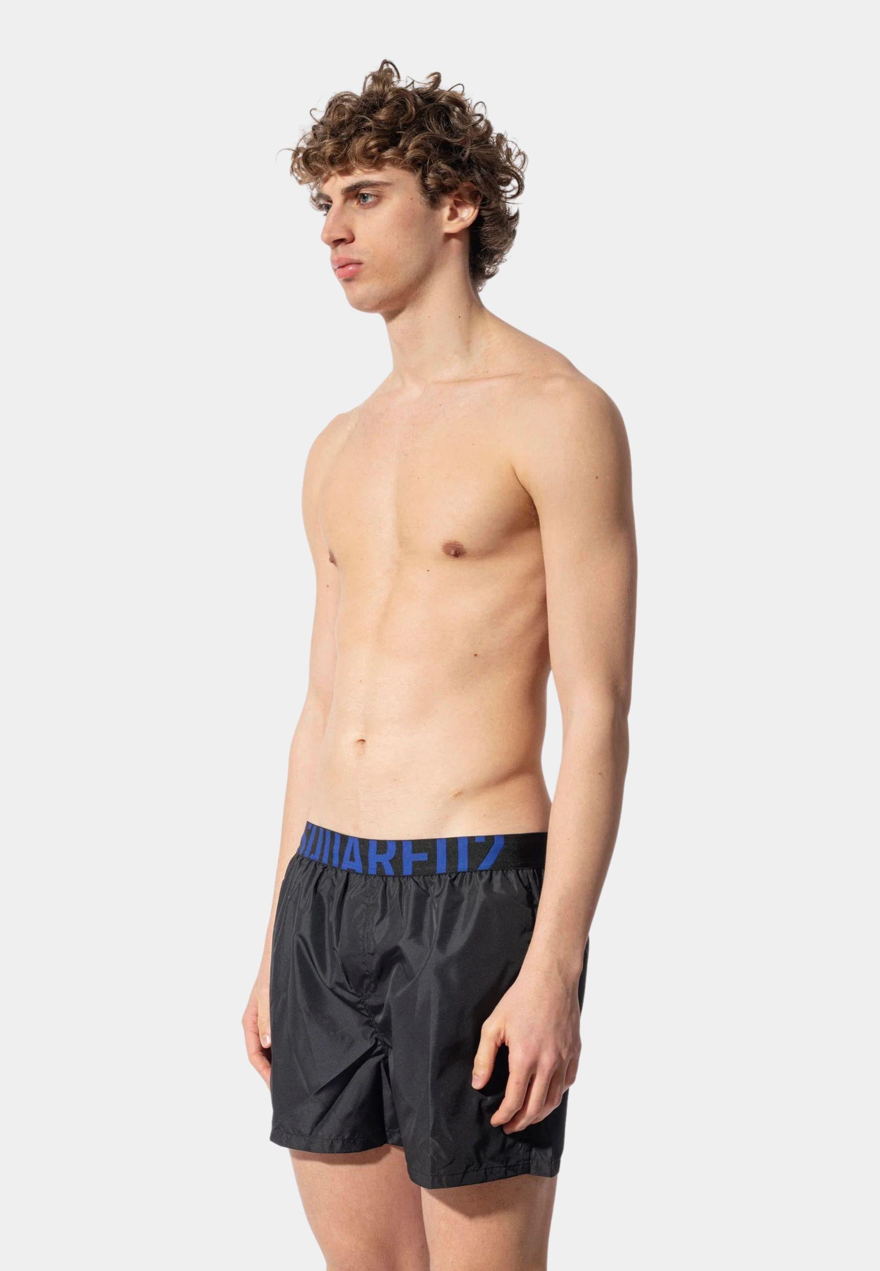 Costume da bagno uomo con logo elastico