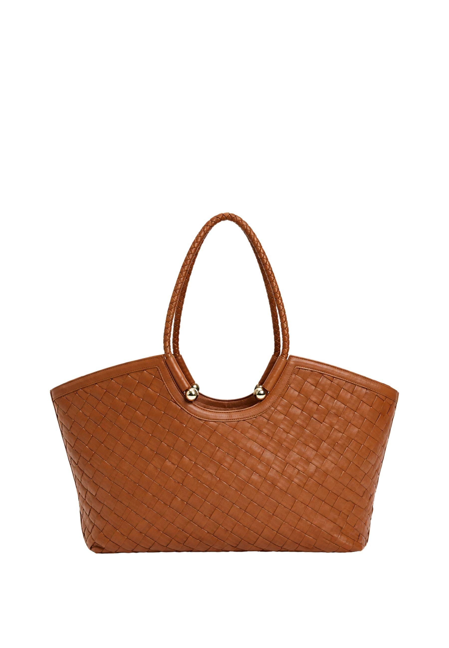 Borsa shopper intrecciata
