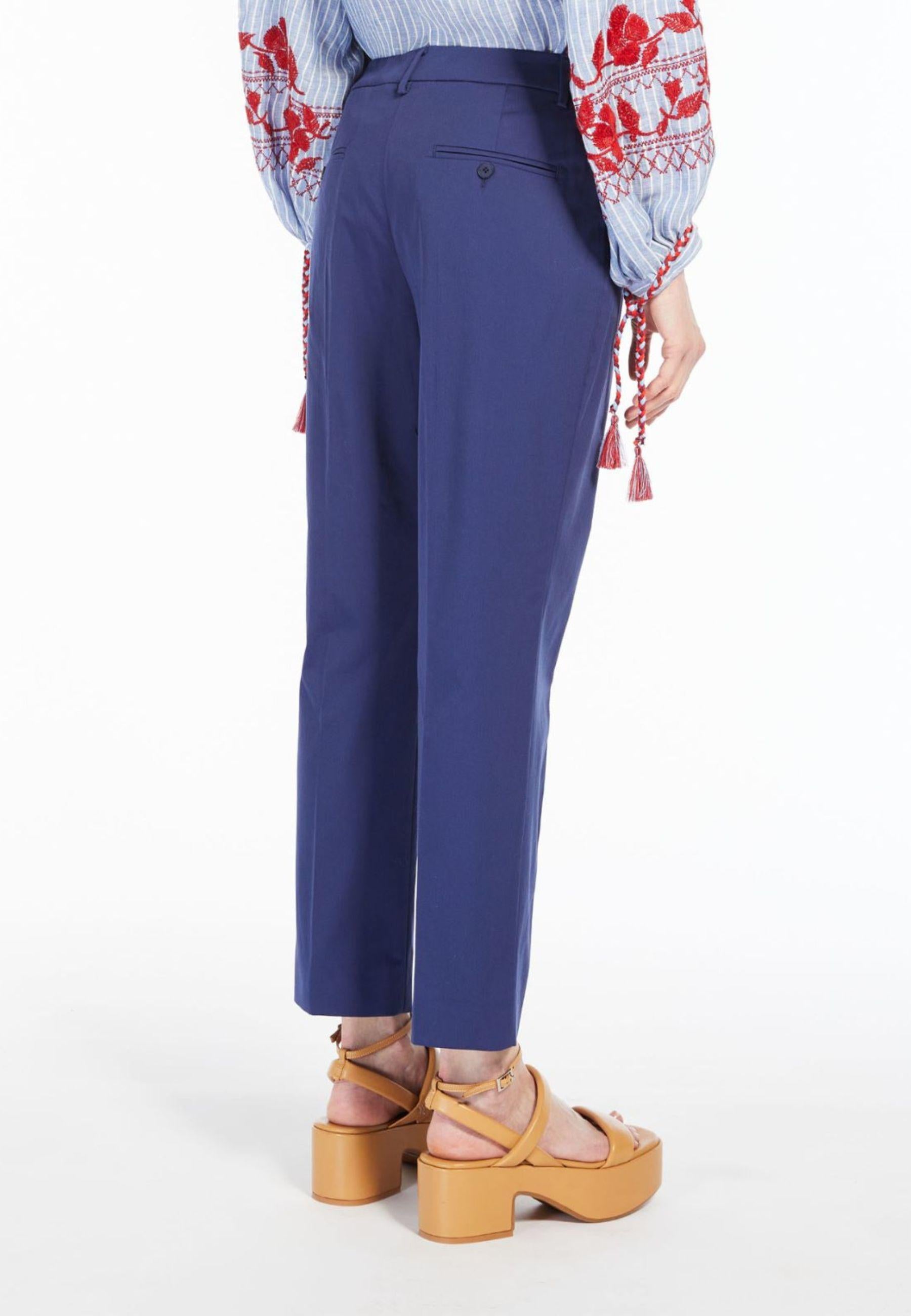 Weekend Max Mara - Pantaloni in gabardine di cotone stretch