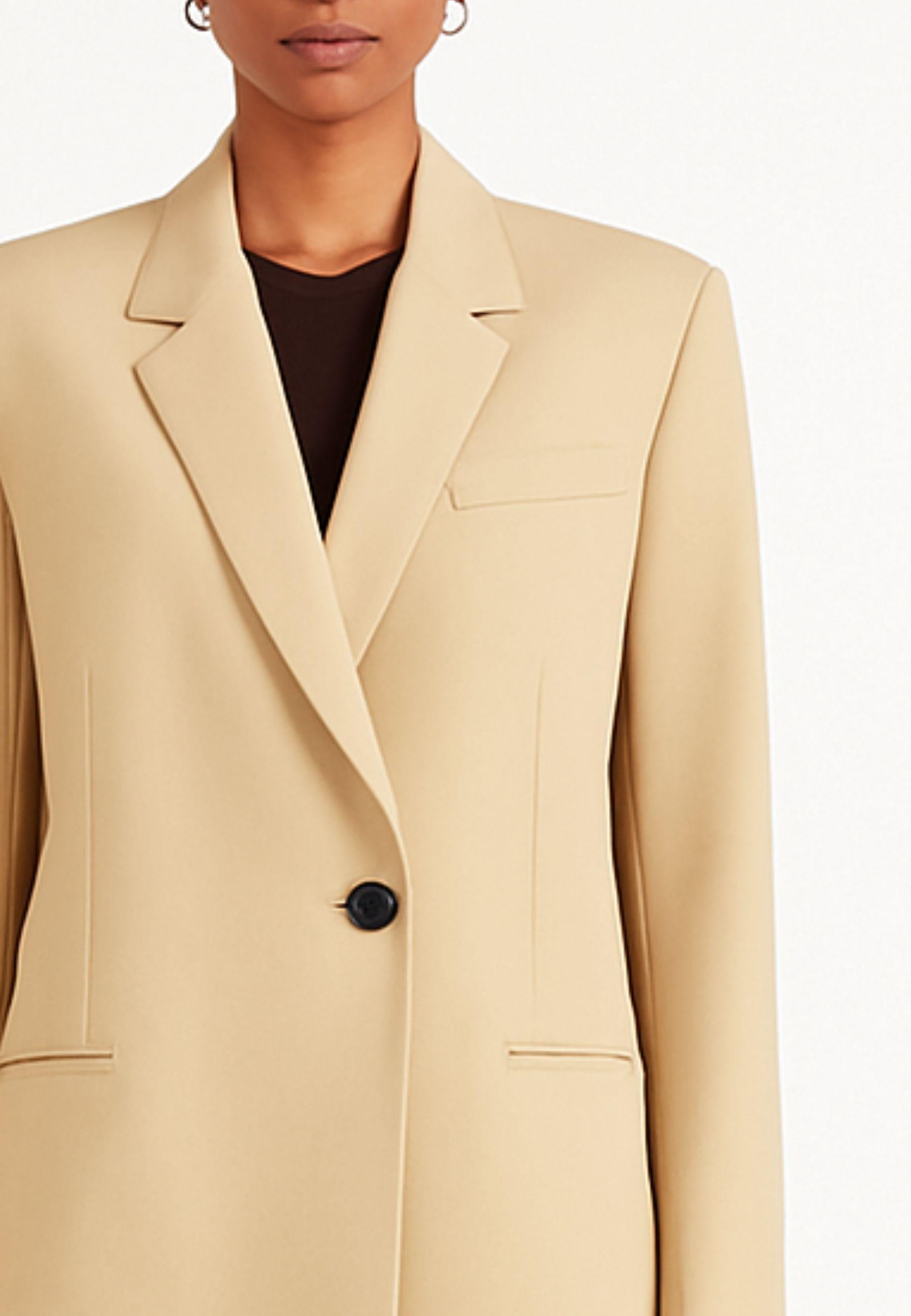 Giacca Donna Beige Sabbia con Bottoni Sartoriali