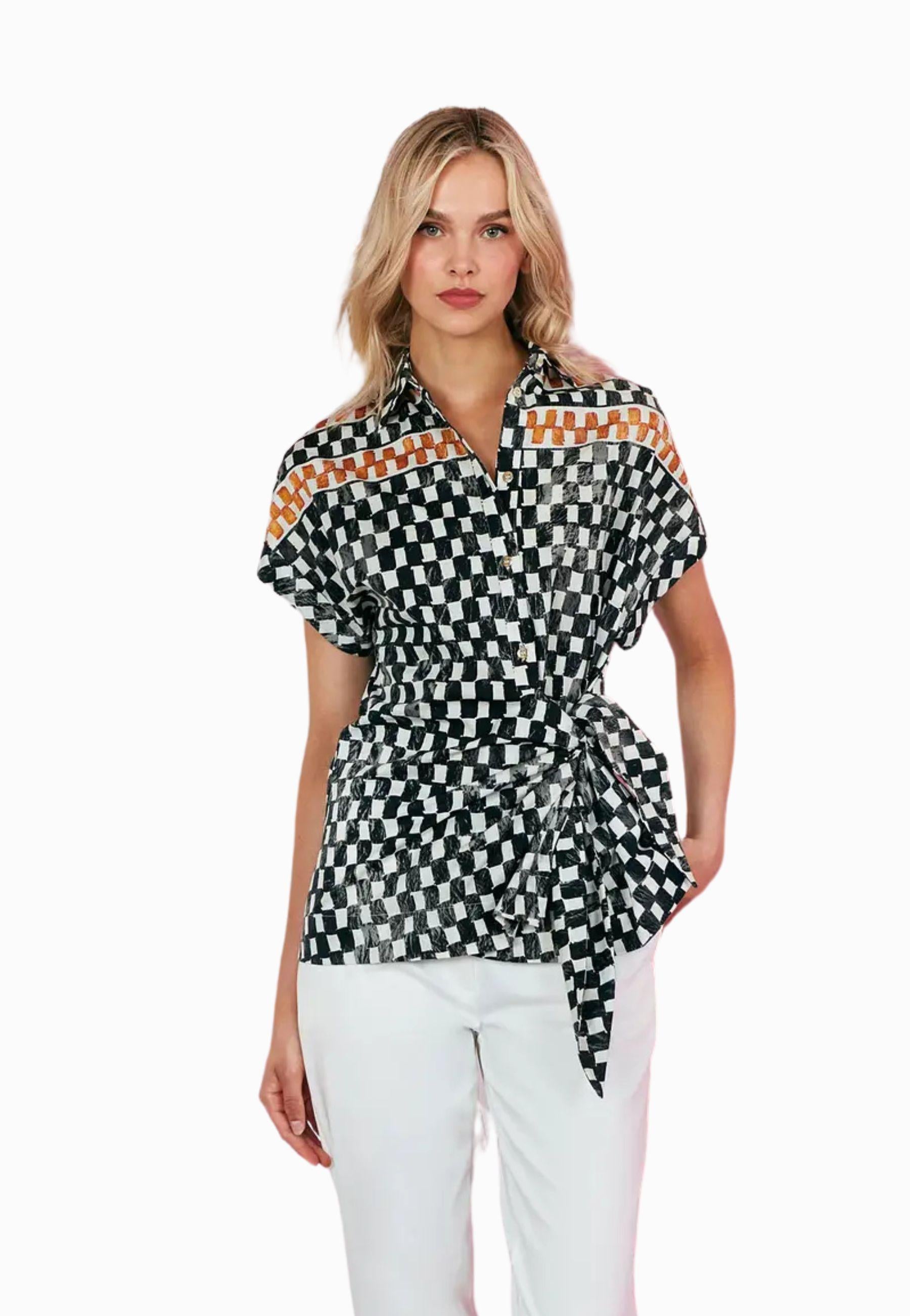 Camicia con nodo in vita