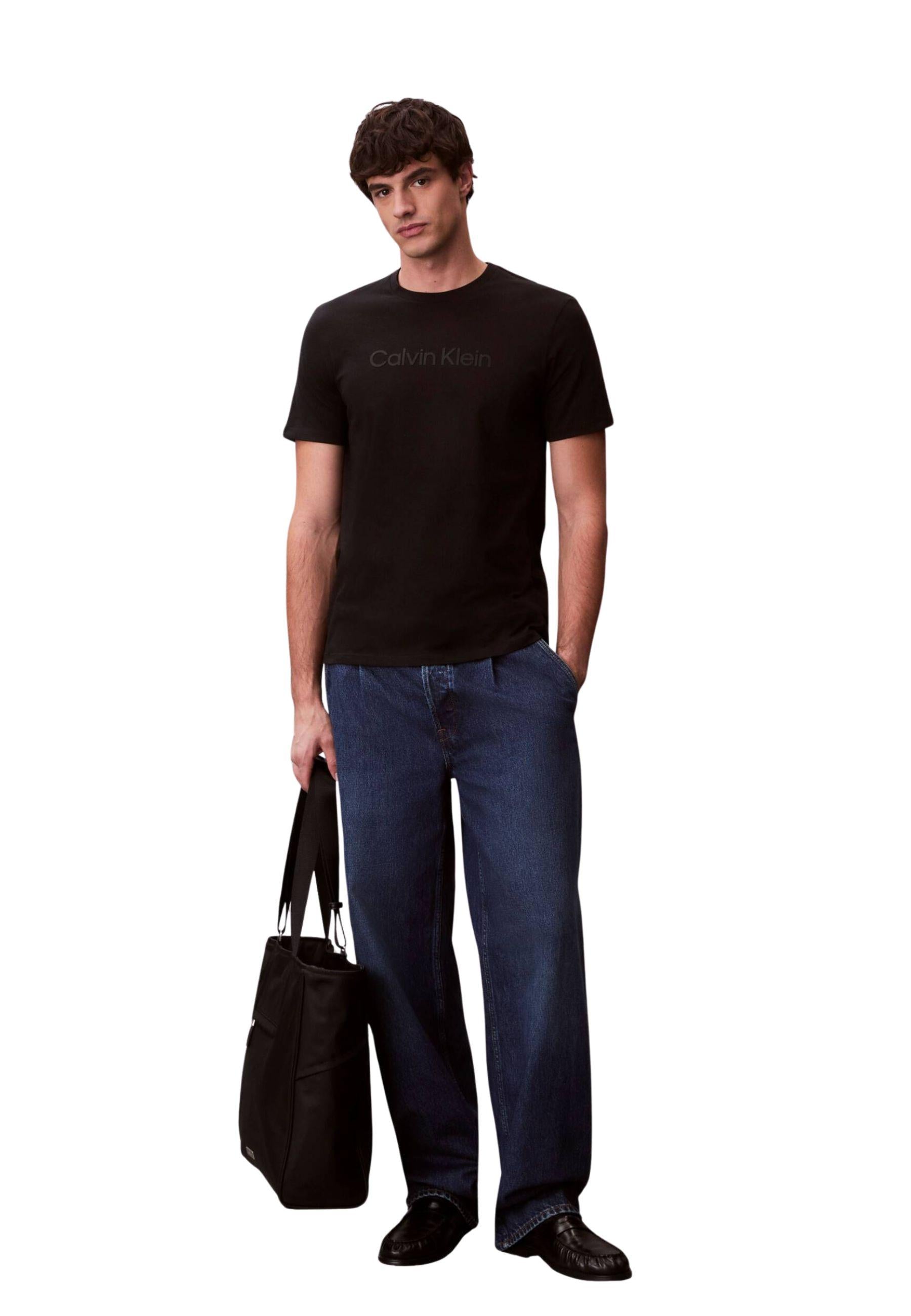 T-shirt Calvin Klein in cotone - Nera