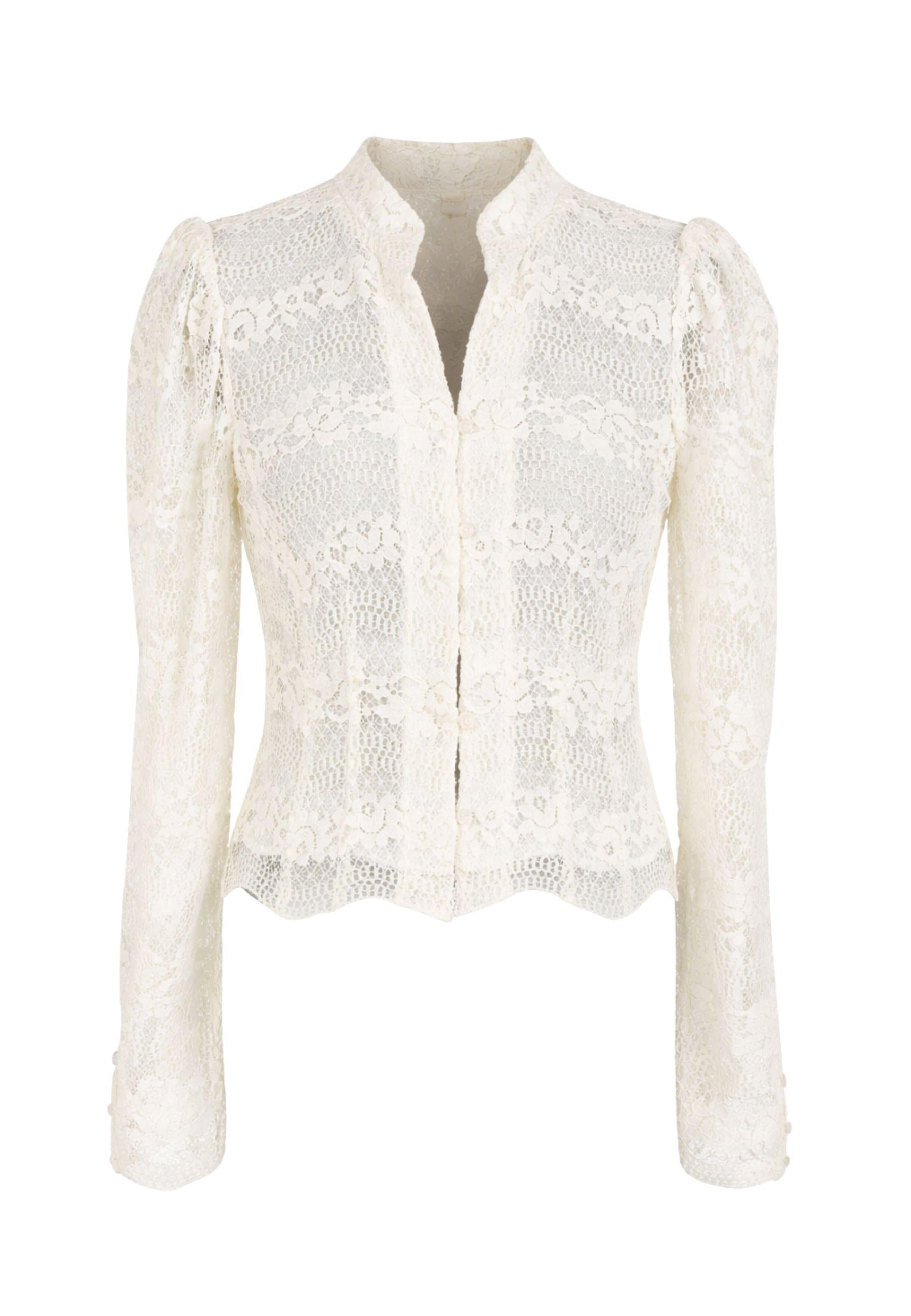 Camicia Twinset in viscosa con inserti in pizzo