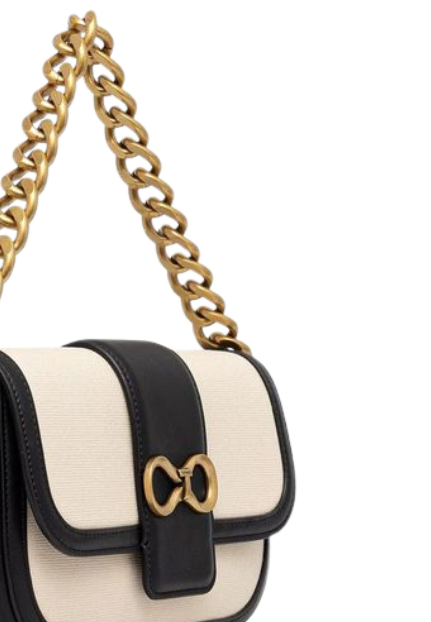 Borsa a Tracolla in Canvas con Catena
