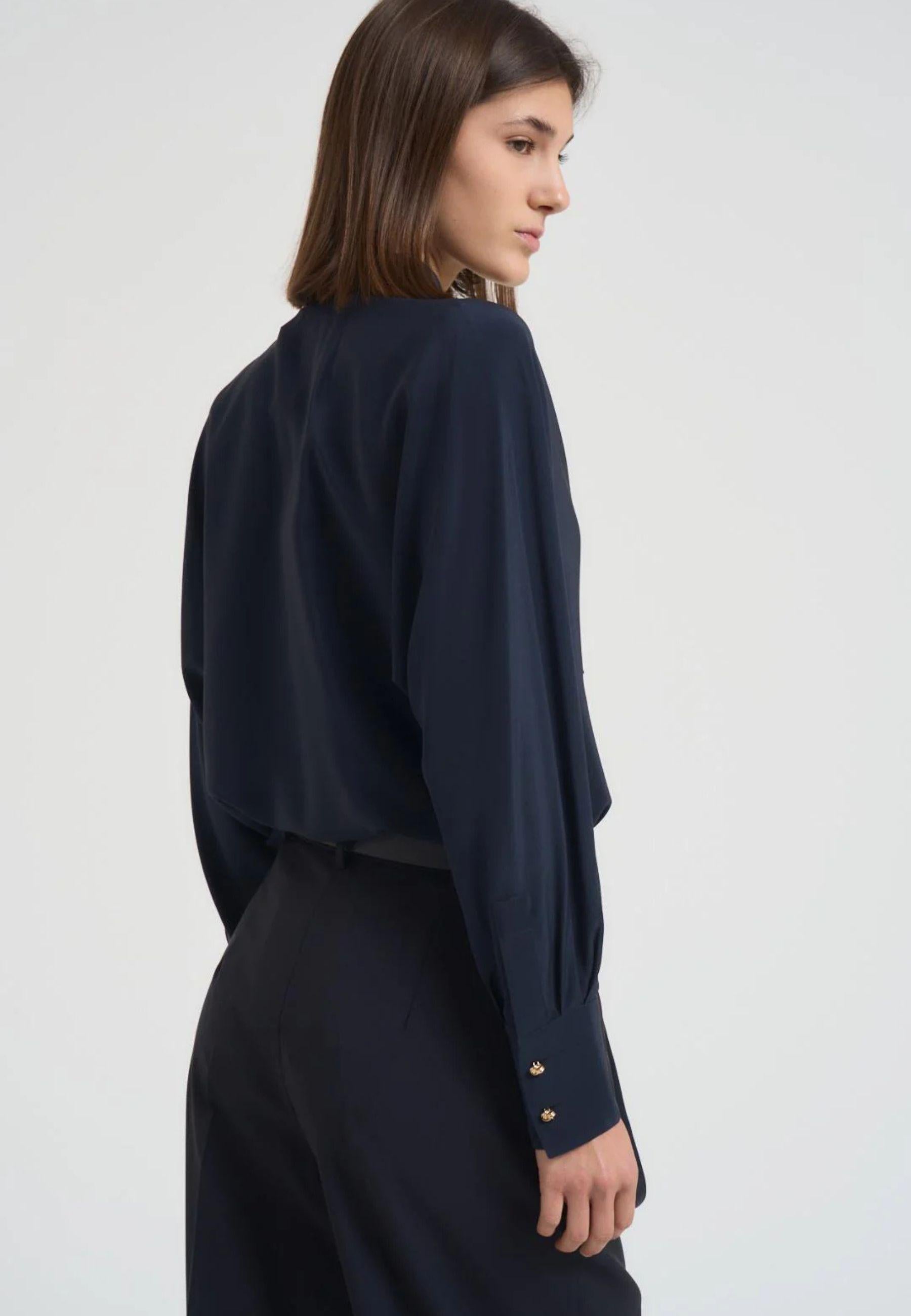 Max Mara Studio - Blusa in seta con fusciacca