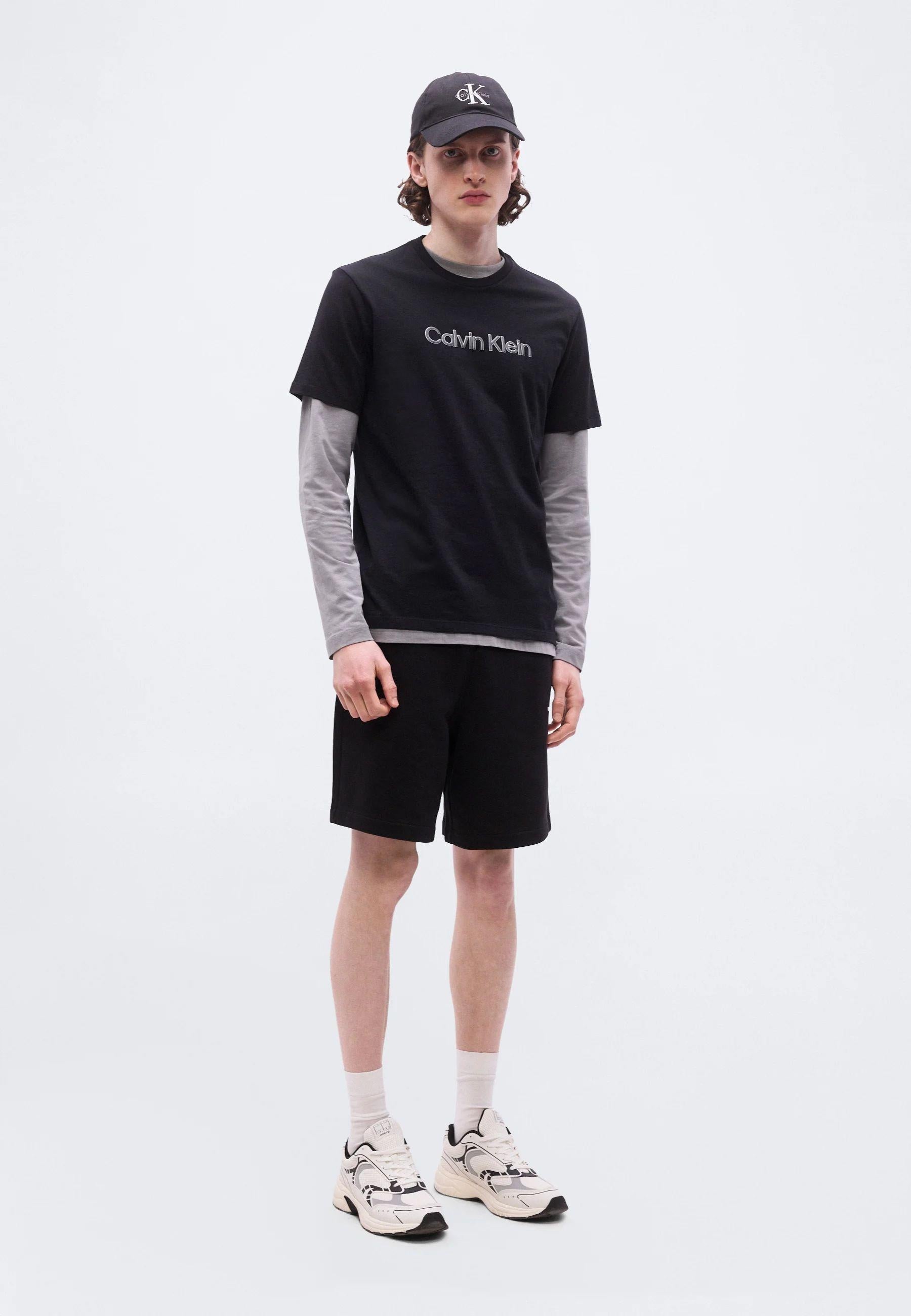 Calvin Klein - T-shirt logo in jersey di cotone