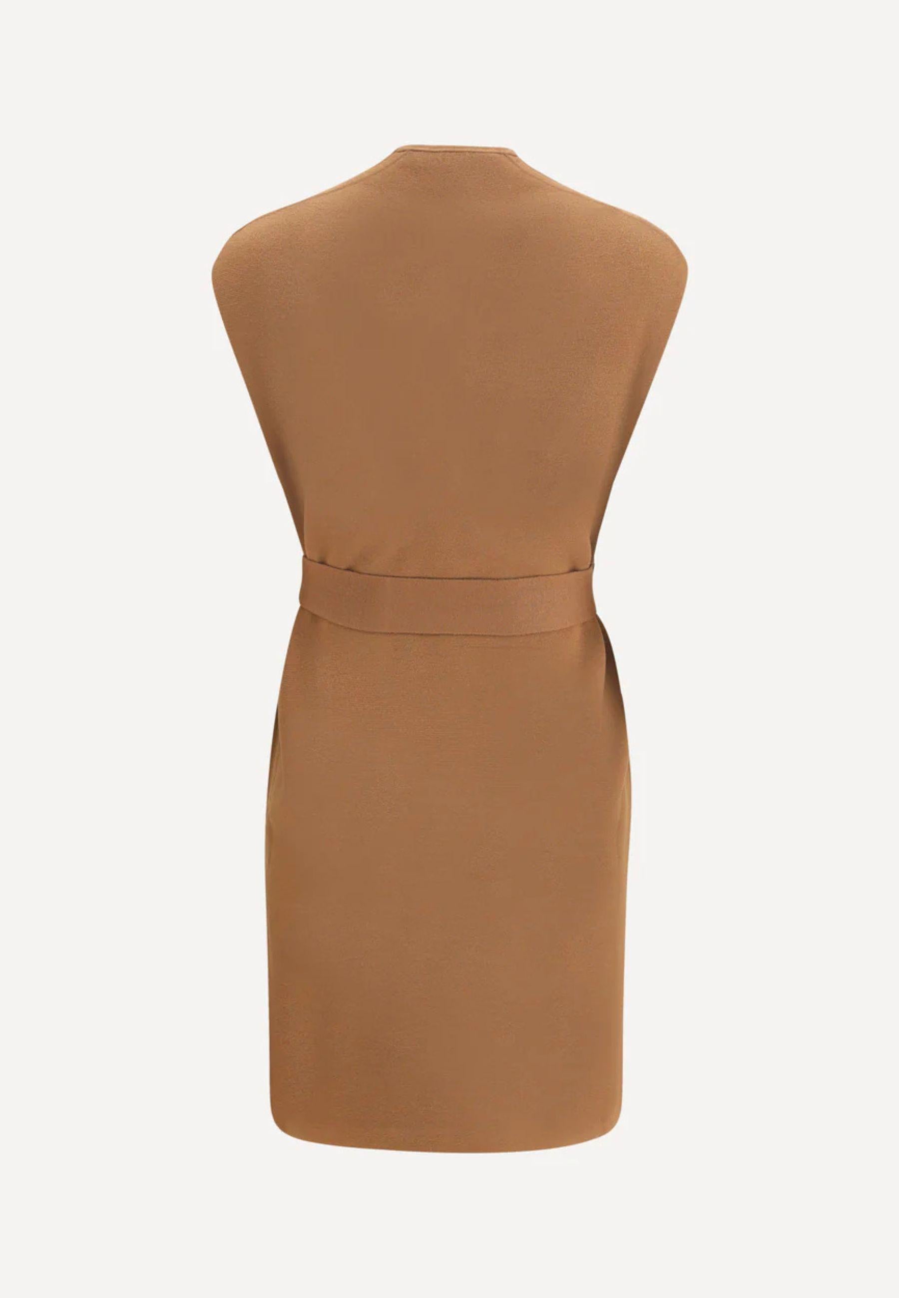 Max Mara Studio Gilet Lungo "Abete" - Colore Cammello