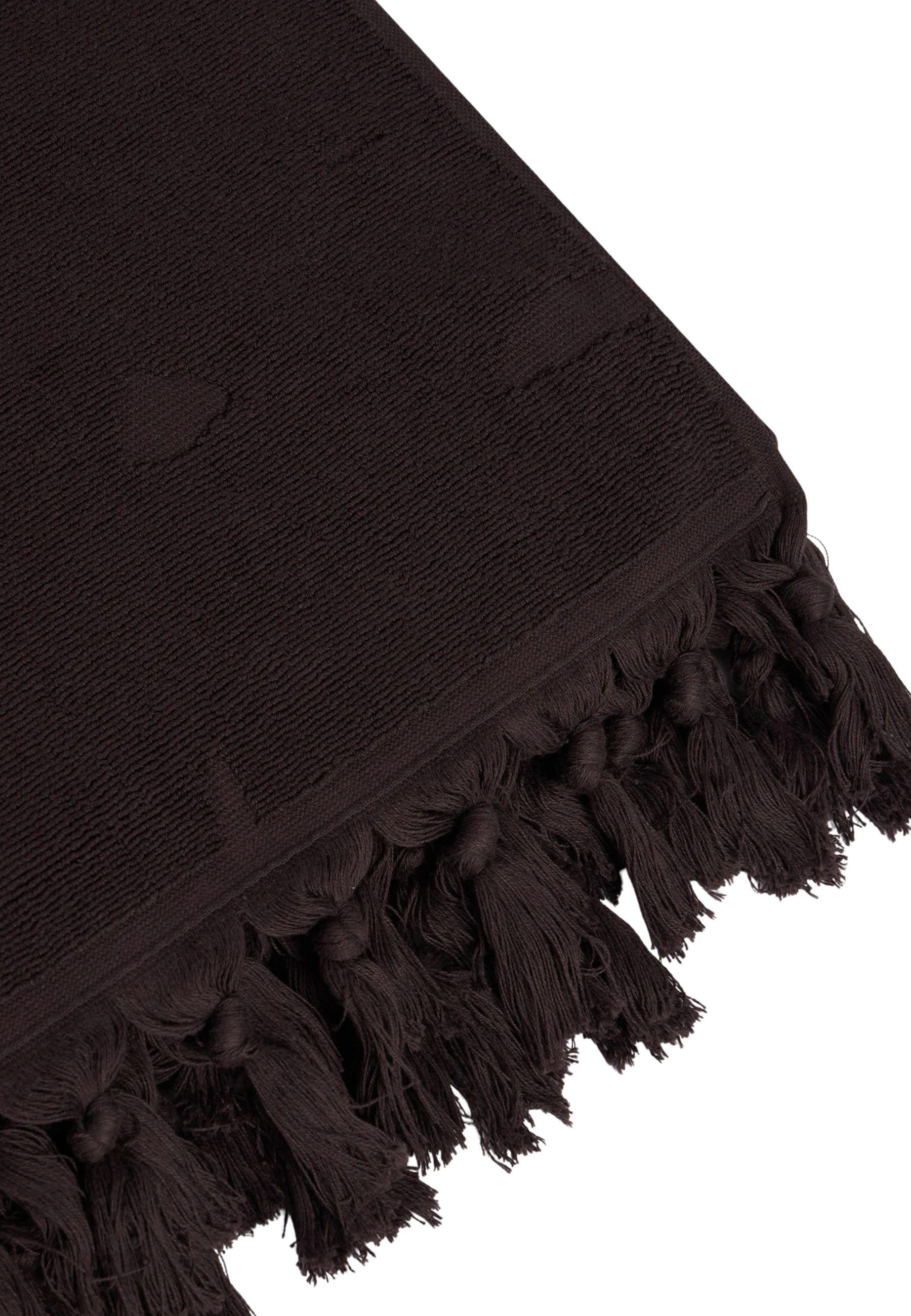 Emporio Armani - Telo mare in cotone jacquard con motivo foliage