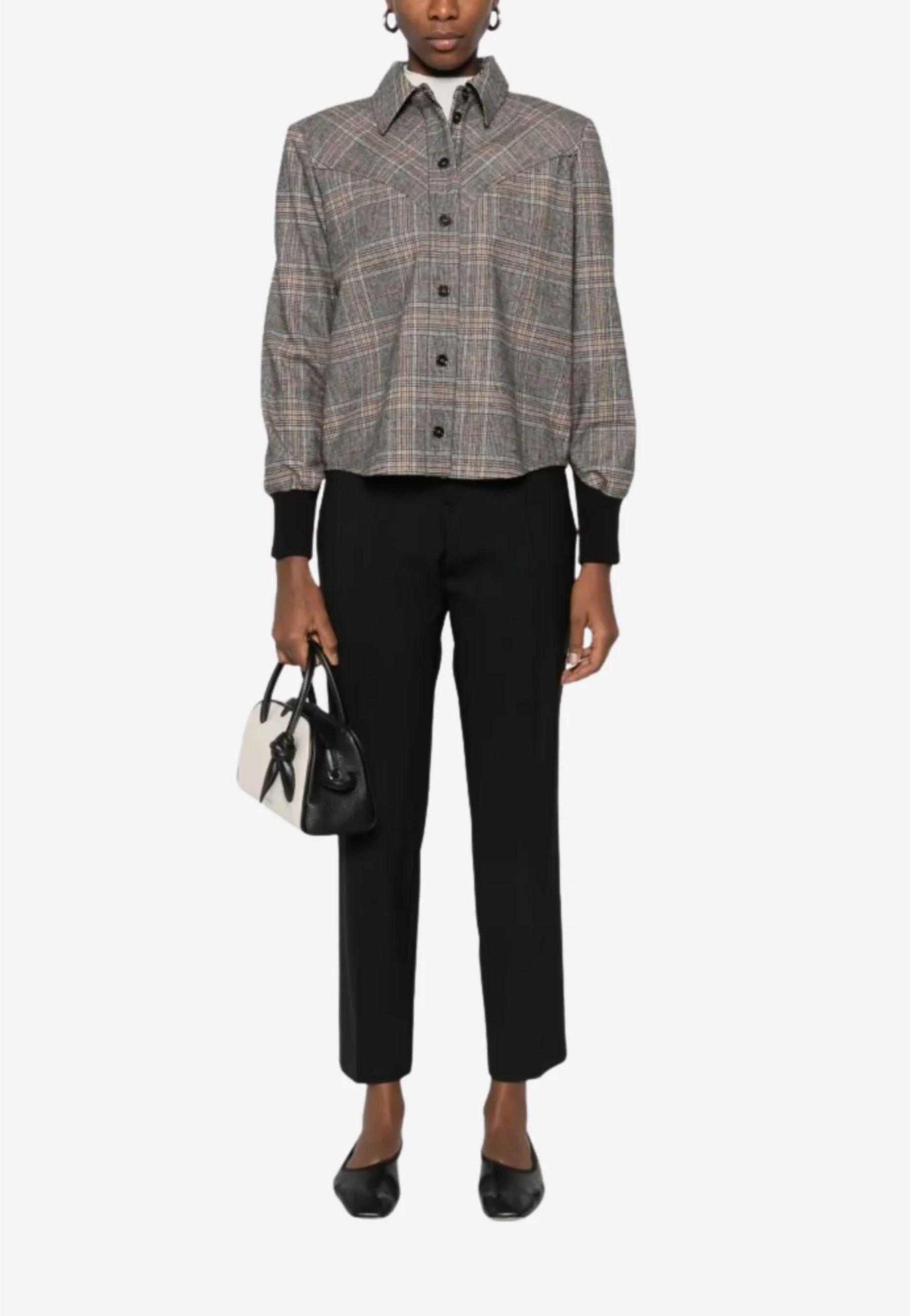 Camicia Pinko a quadri in misto lana
