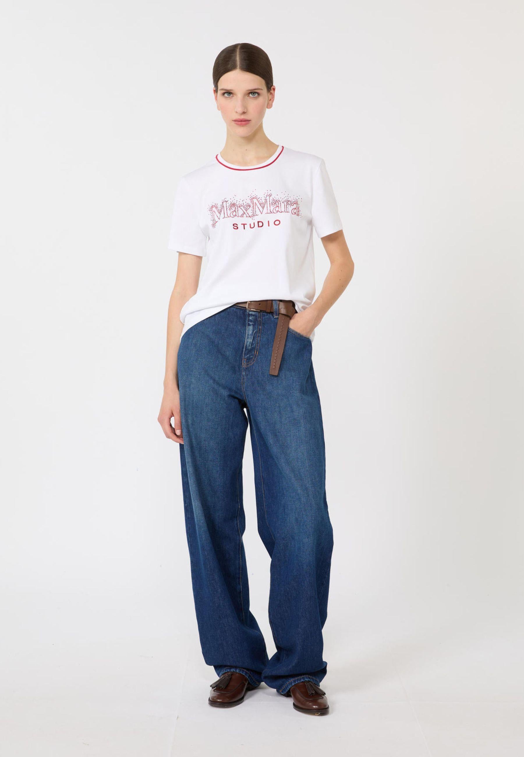 T-shirt Max Mara Studio in cotone con logo