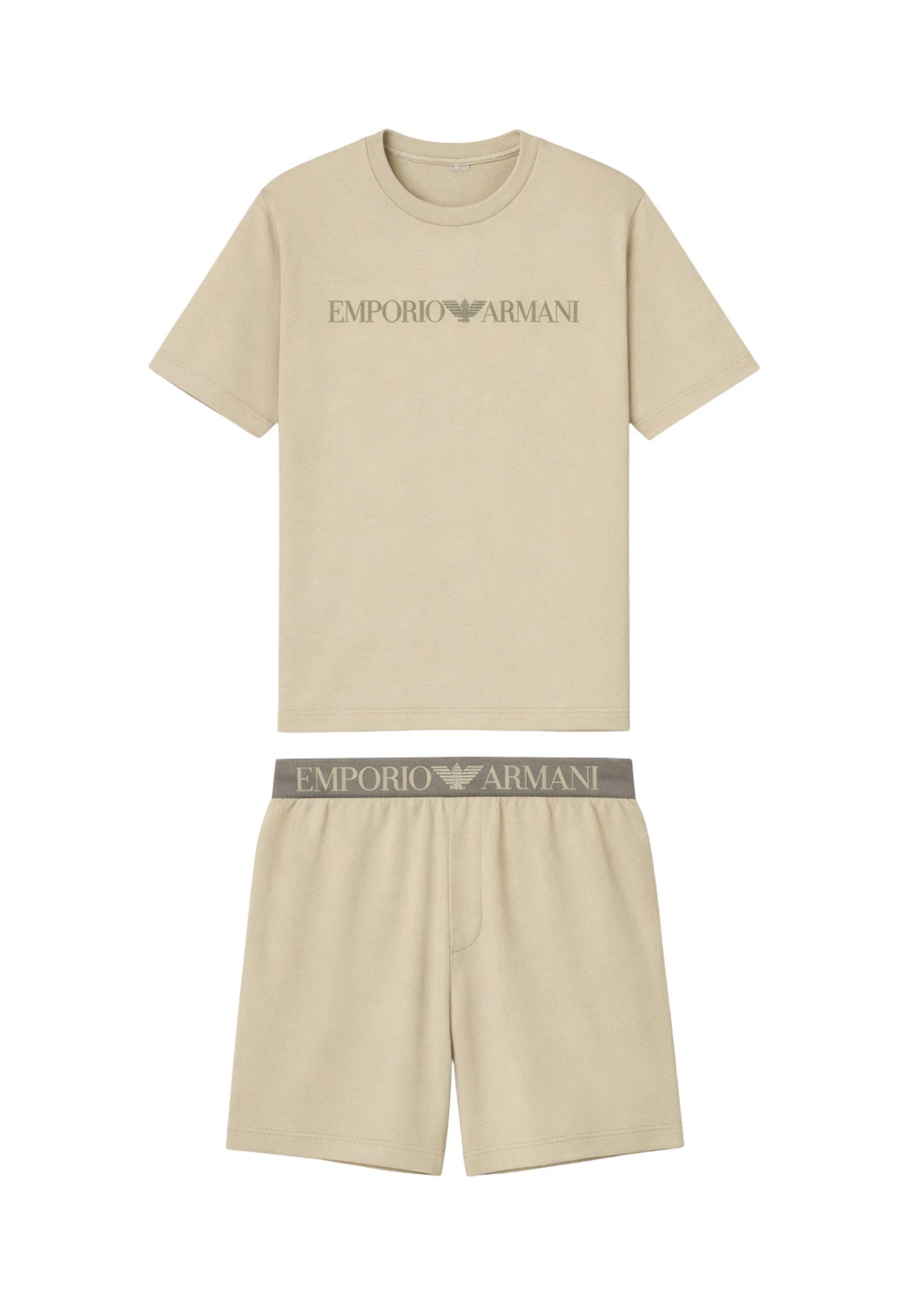 Emporio Armani - Pigiama bermuda in jersey organico ASV