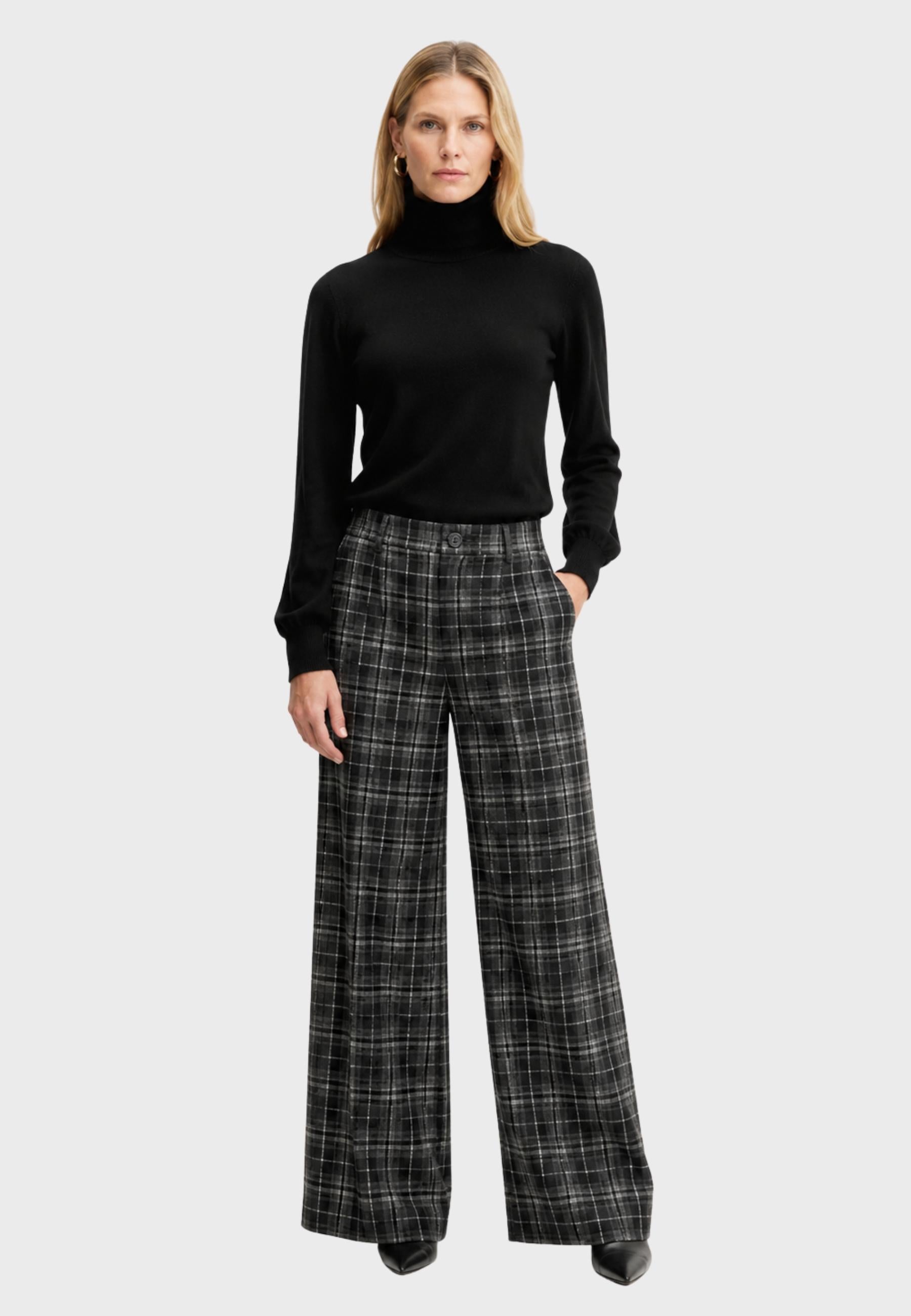 Pantaloni Palazzo Check Pinko