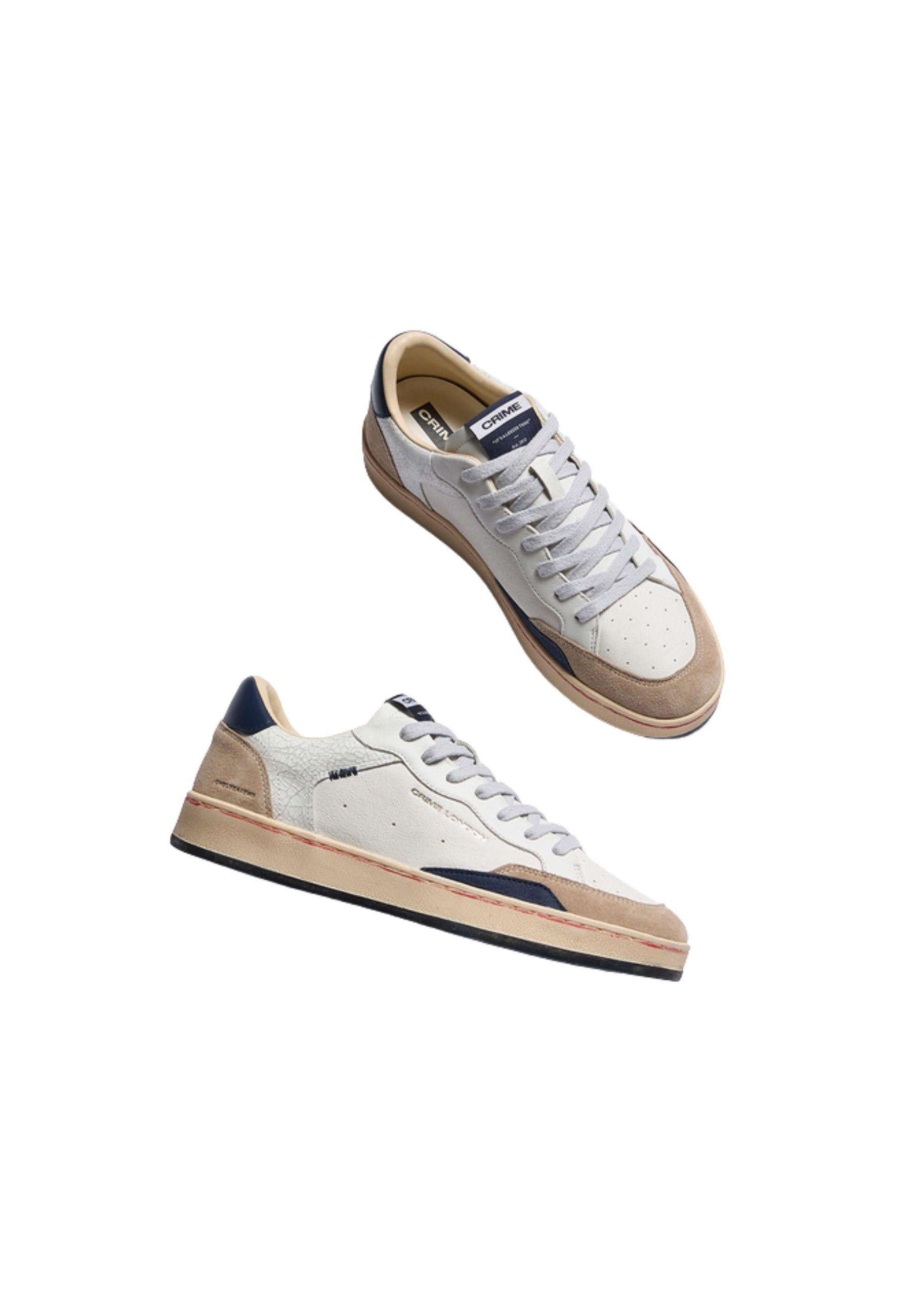 Chelsea Cracked White - Sneakers Uomo Made in Italy