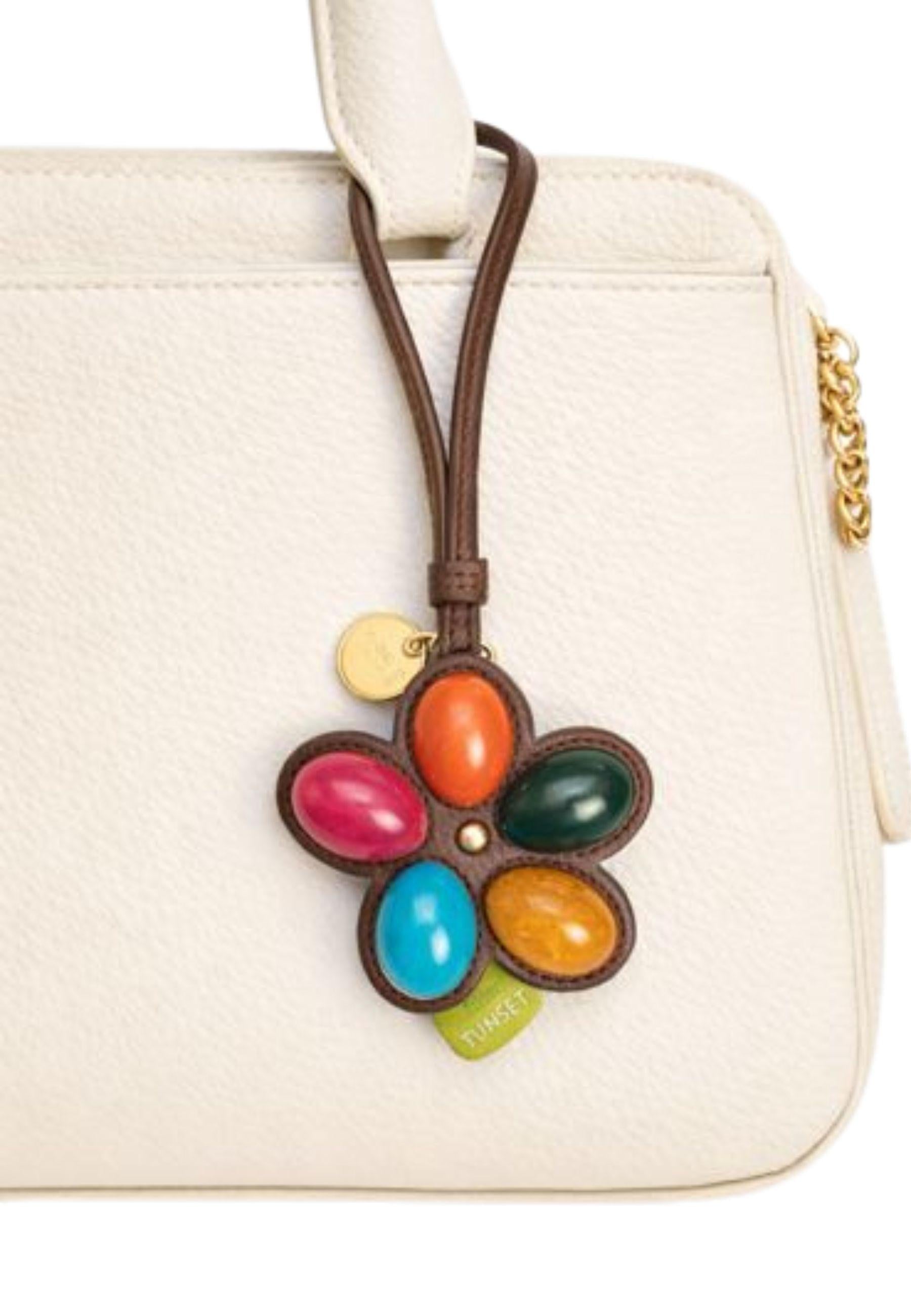 Charm da borsa / portachiavi floreale multicolor