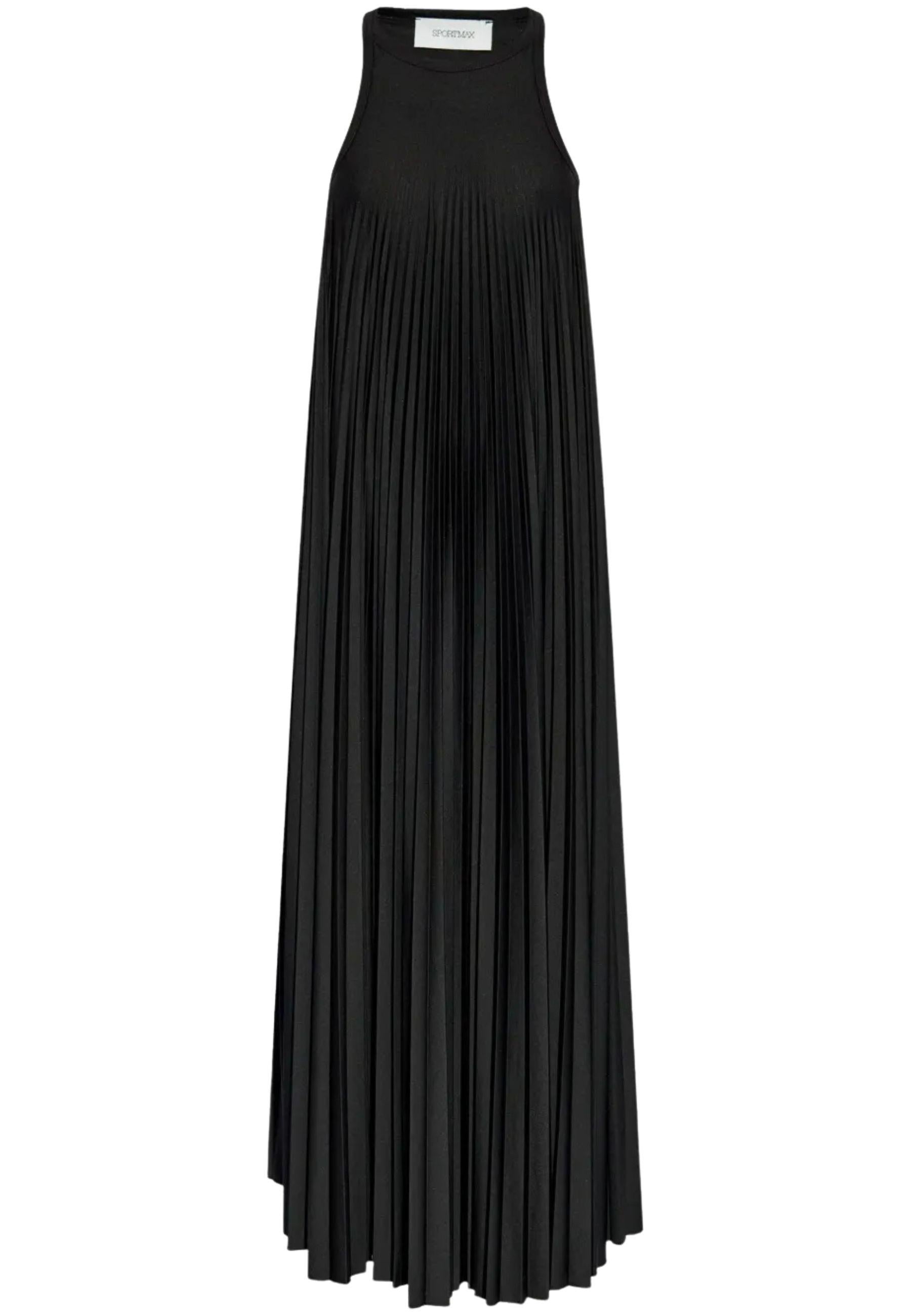Sportmax - Abito lungo Verdier in jersey plissé