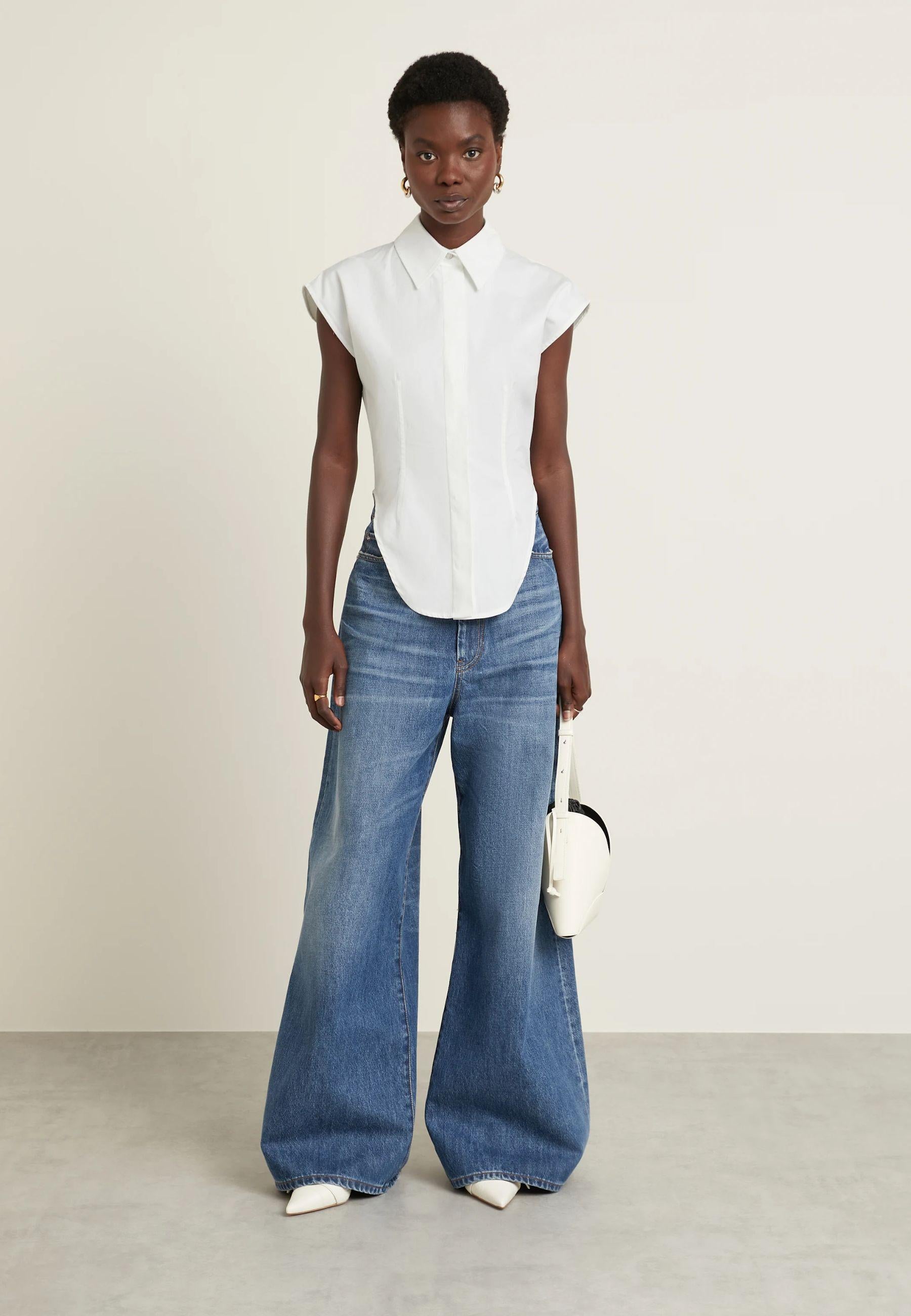 Sportmax - Blusa in popeline di cotone